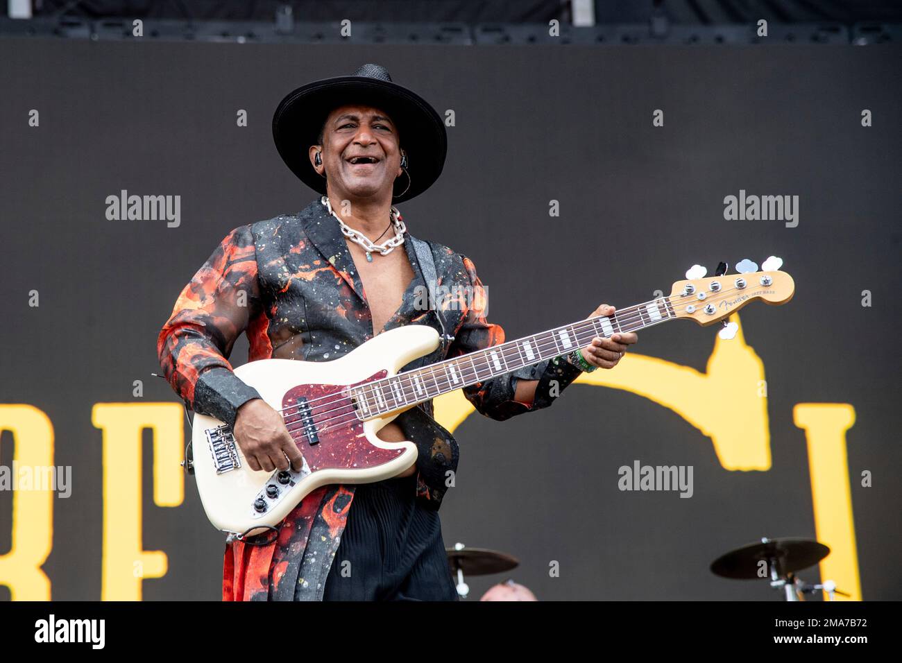 Mikey Craig of Boy George and Culture Club performs on the second