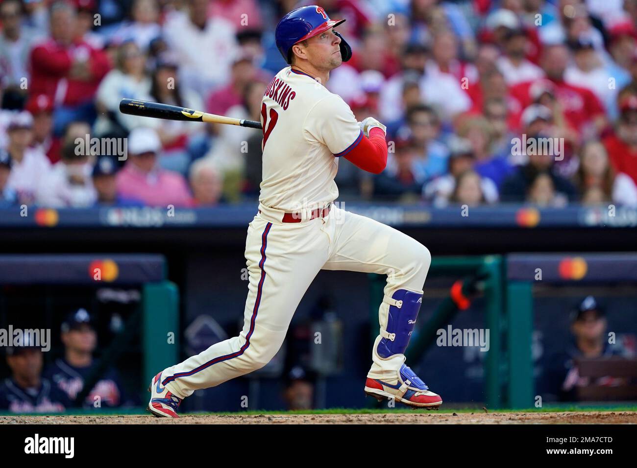 Philadelphia Phillies first baseman Rhys Hoskins (17) in action