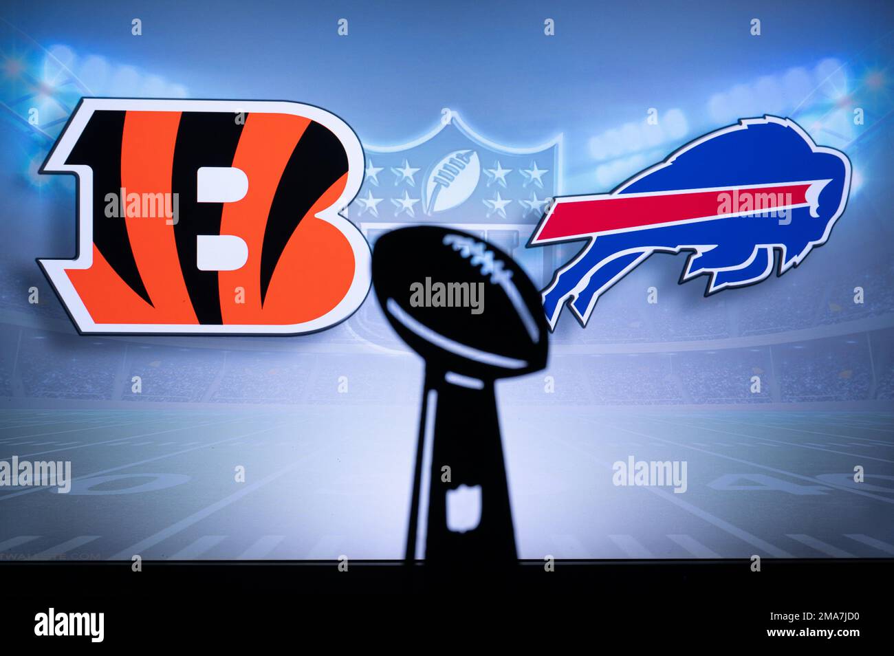 BUFFALO, USA, JANUARY 18, 2023 Cincinnati Bengals vs. Buffalo Bills. NFL Divisional Round 2023