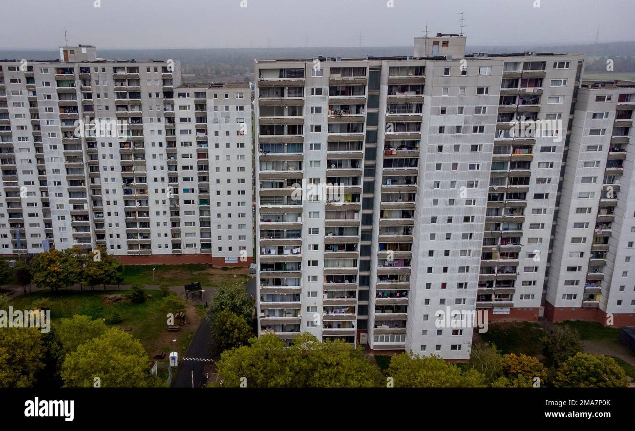 Apartment highrises are pictured in Dietzenbach near Frankfurt, Germany, Friday, Oct. 14, 2022