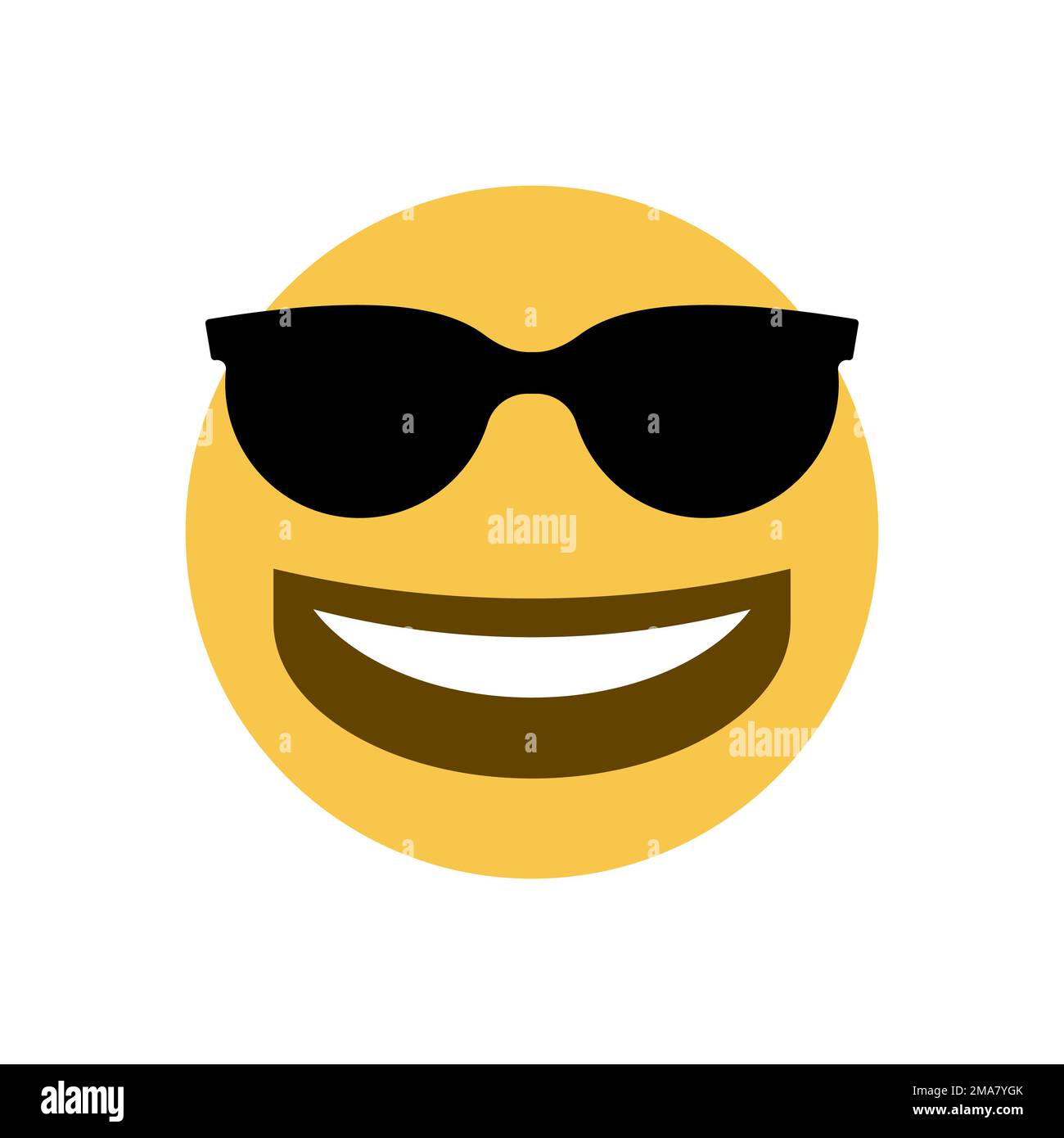 Yellow smiley face with sunglasses on it Stock Vector Image & Art - Alamy