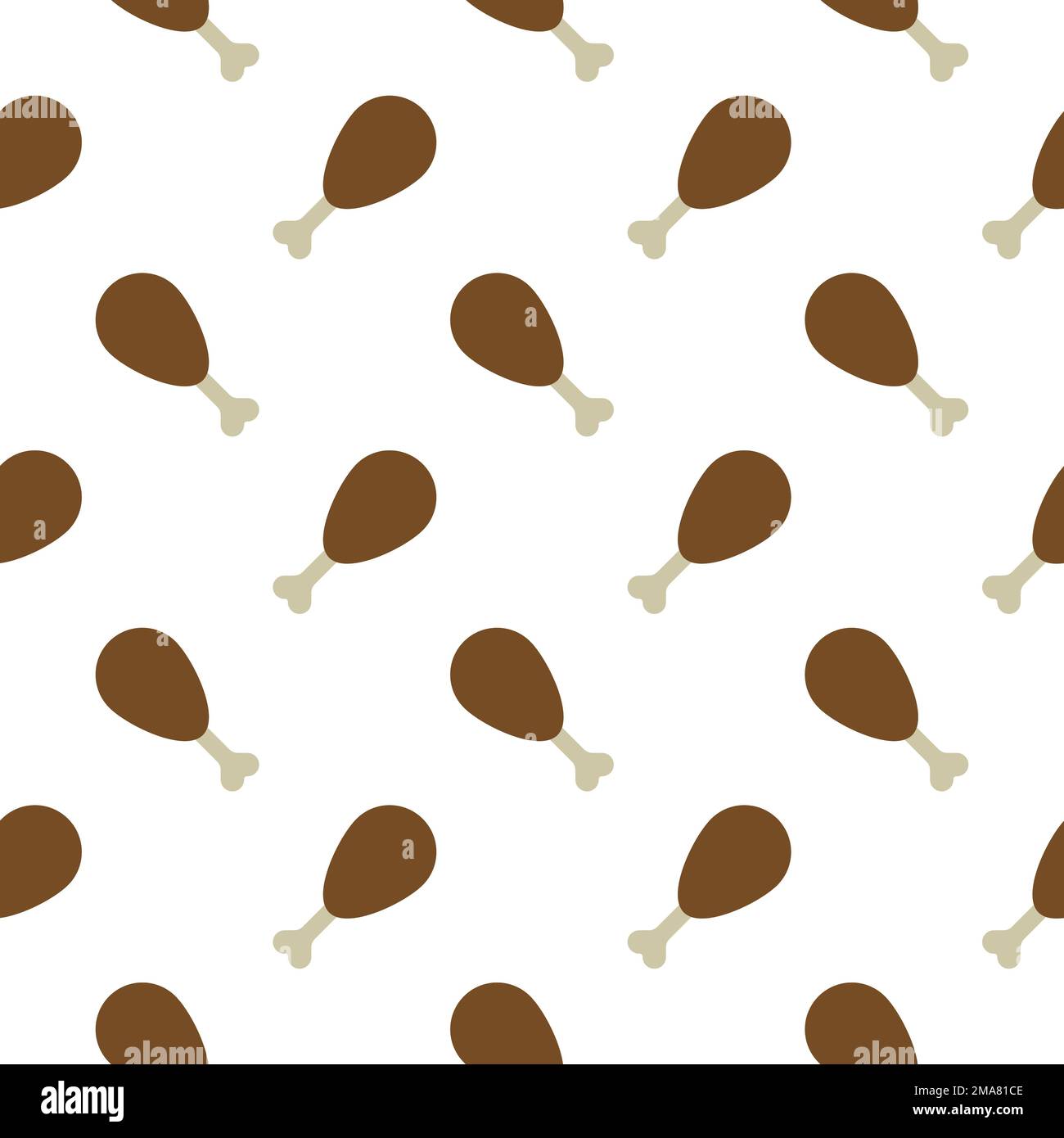 Seamless pattern chicken wing on white background Stock Vector