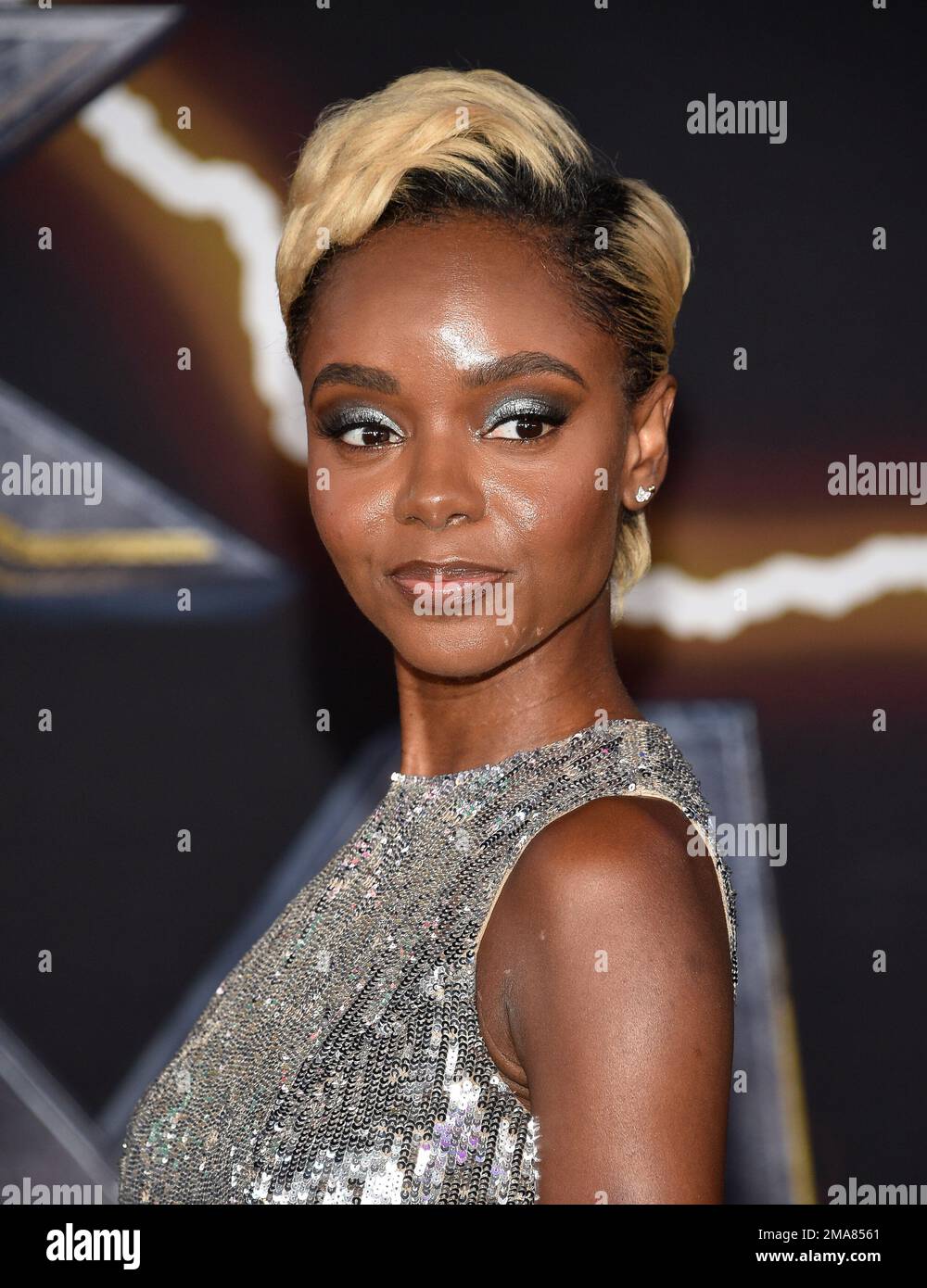 Ashleigh Murray attends the world premiere of "Black Adam" in Times