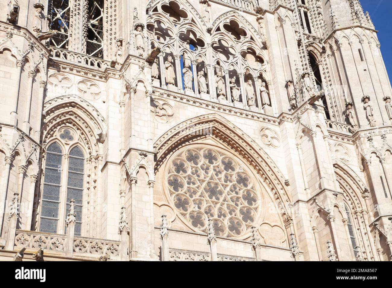Exterior facade of the cathedral of Burgos Stock Photo