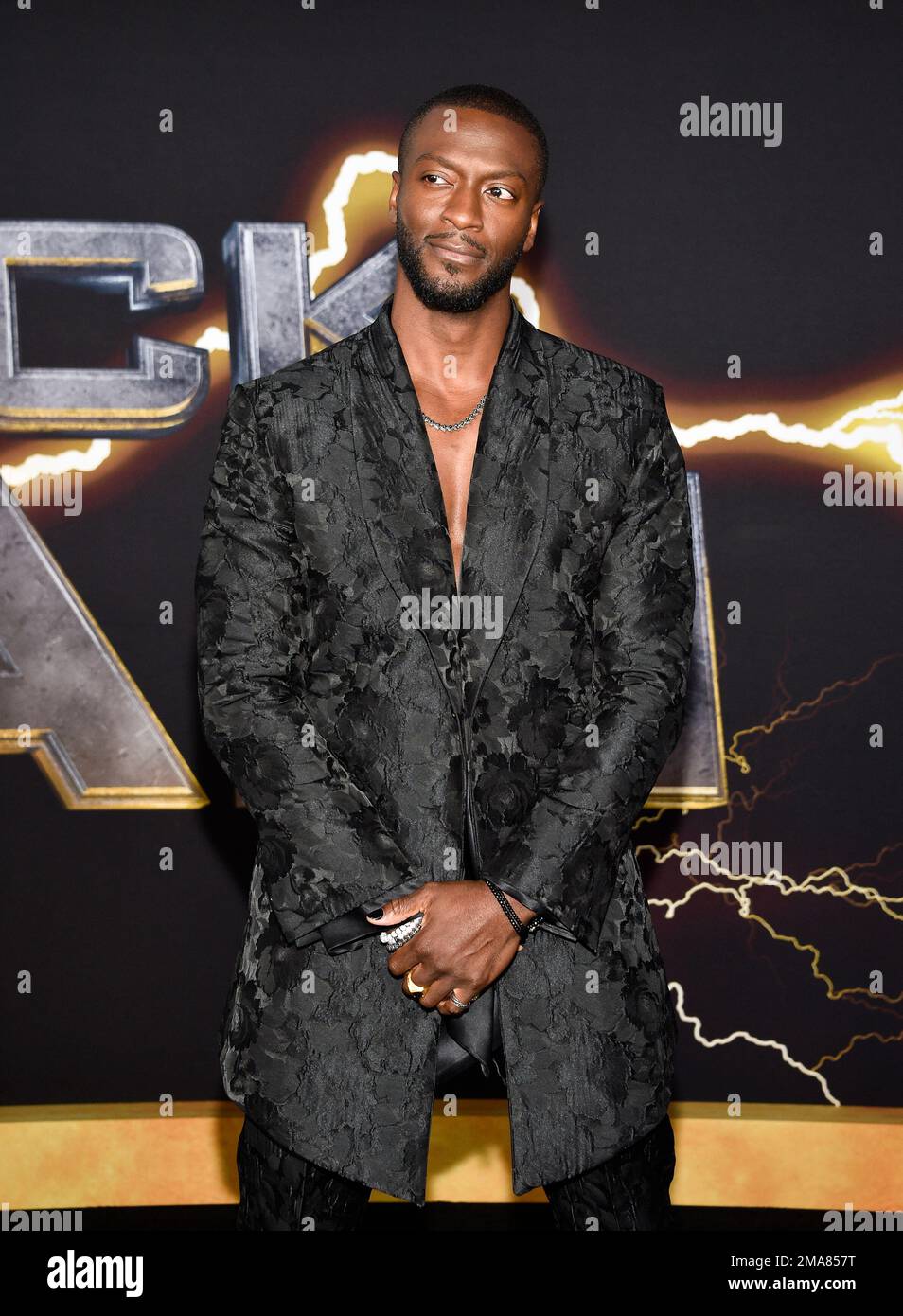 Aldis Hodge attends the world premiere of "Black Adam" in Times Square