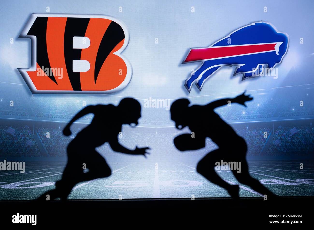 BUFFALO, USA, JANUARY 18, 2023 Cincinnati Bengals vs. Buffalo Bills. NFL Divisional Round 2023