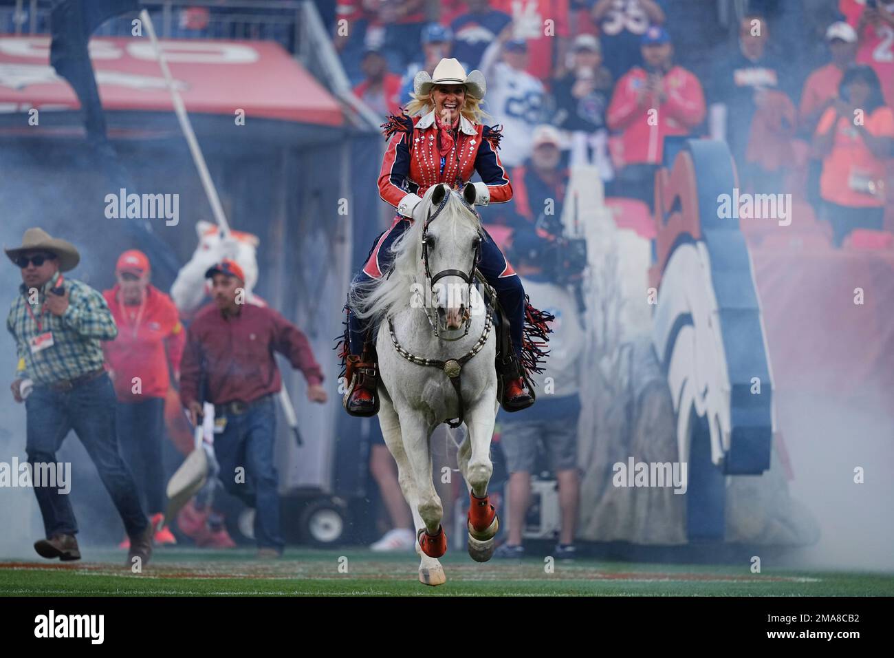 Denver Broncos mascot Thunder during the Denver Broncos v the