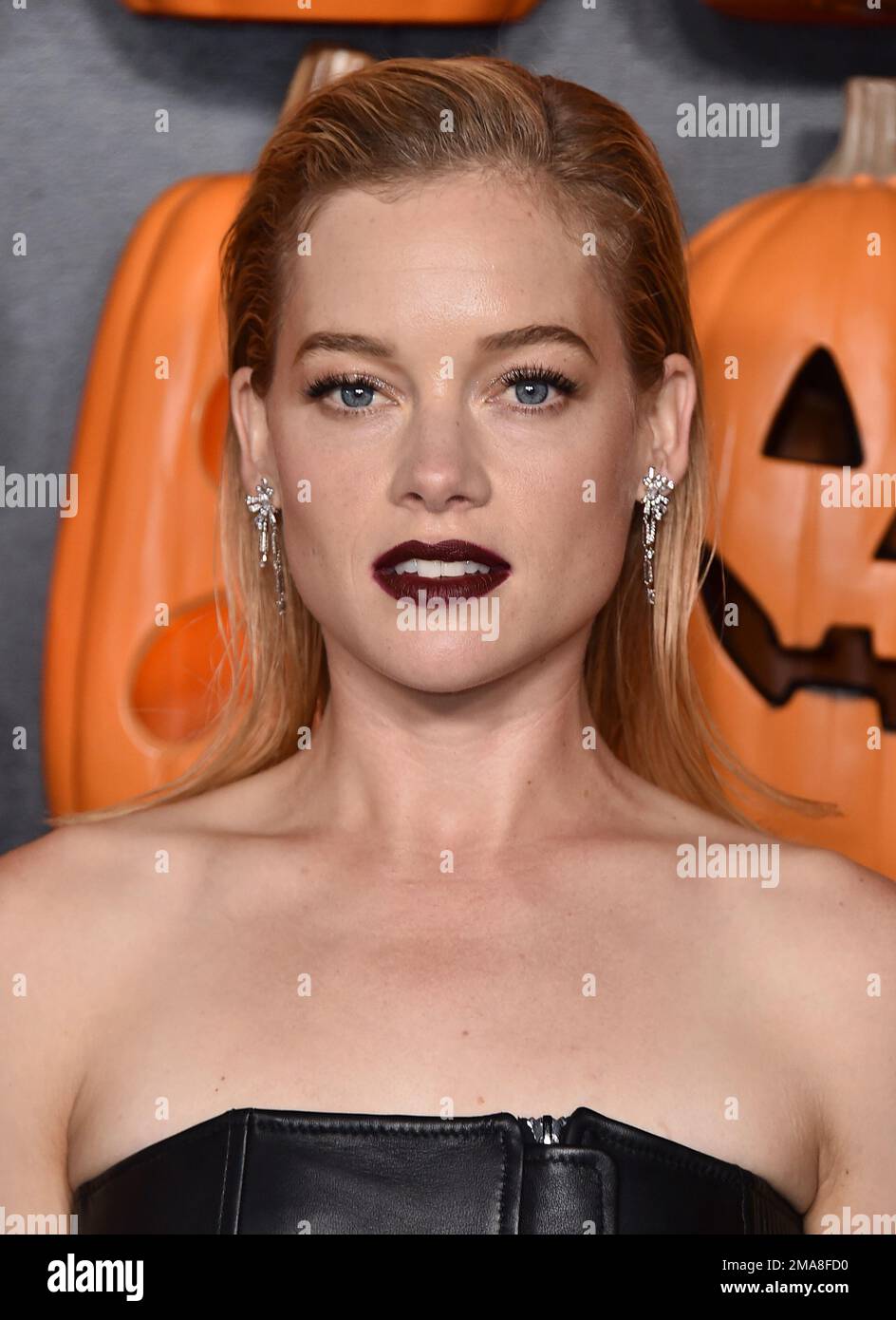 Jane Levy arrives at the world premiere of "Halloween Ends," Tuesday