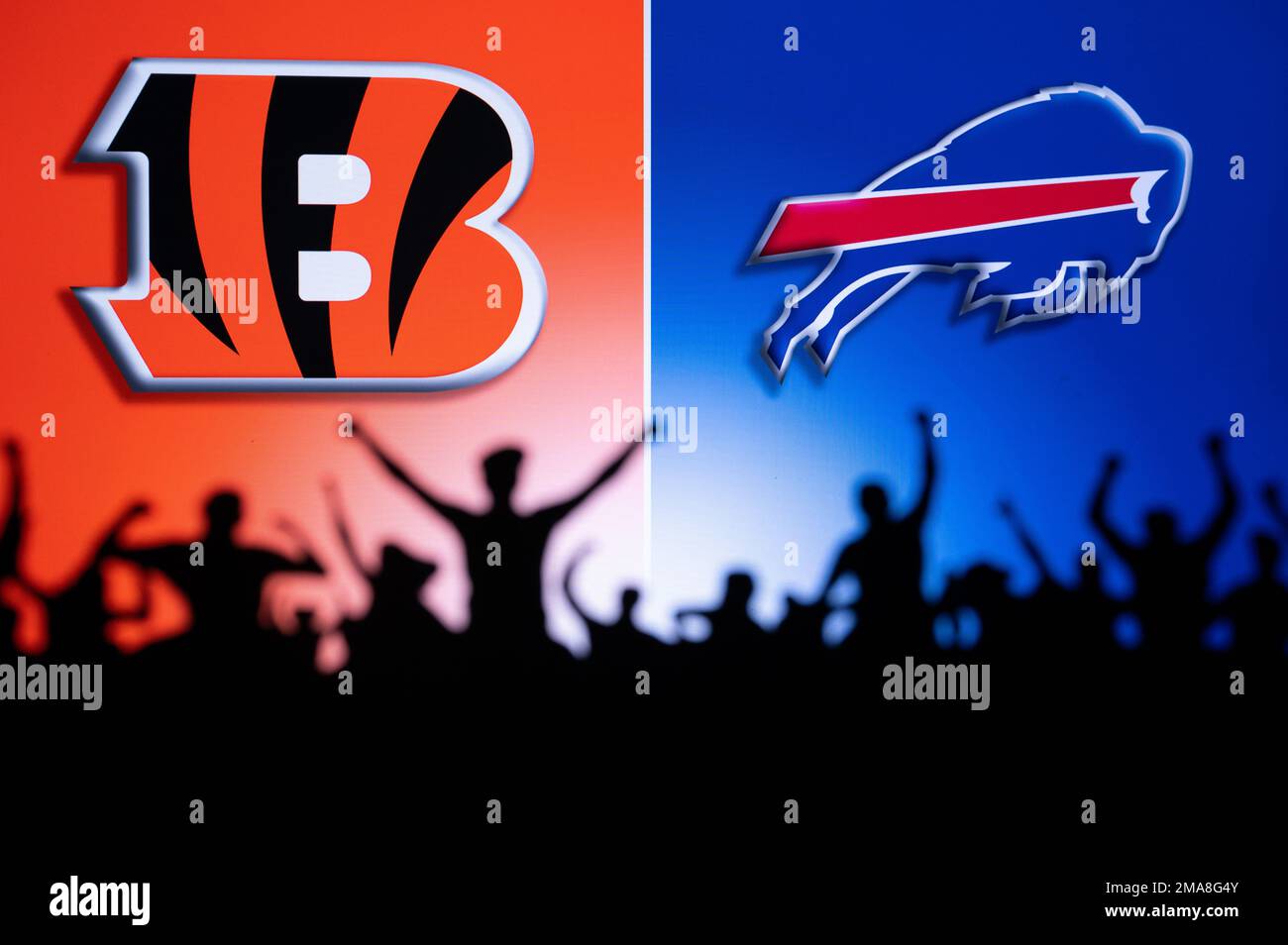 BUFFALO, USA, JANUARY 18, 2023 Cincinnati Bengals vs. Buffalo Bills. NFL Divisional Round 2023