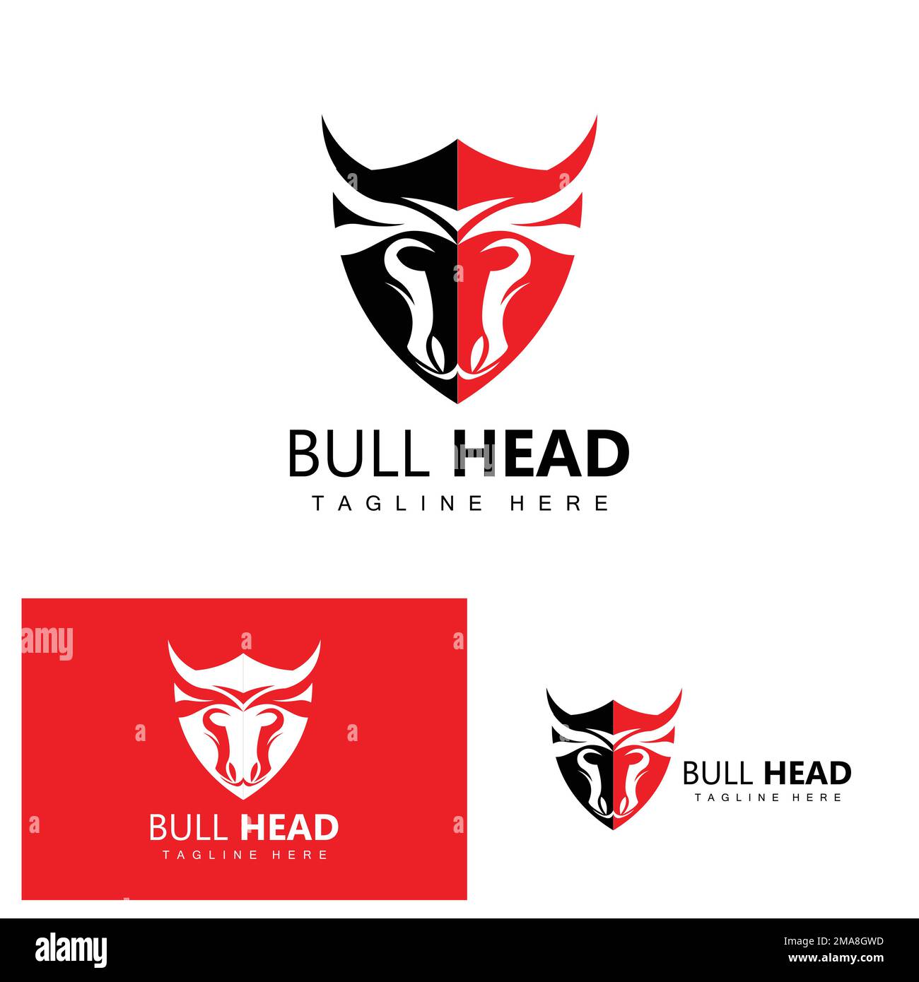 Bull Head Logo, Farm Animal Vector, Livestock Illustration, Company