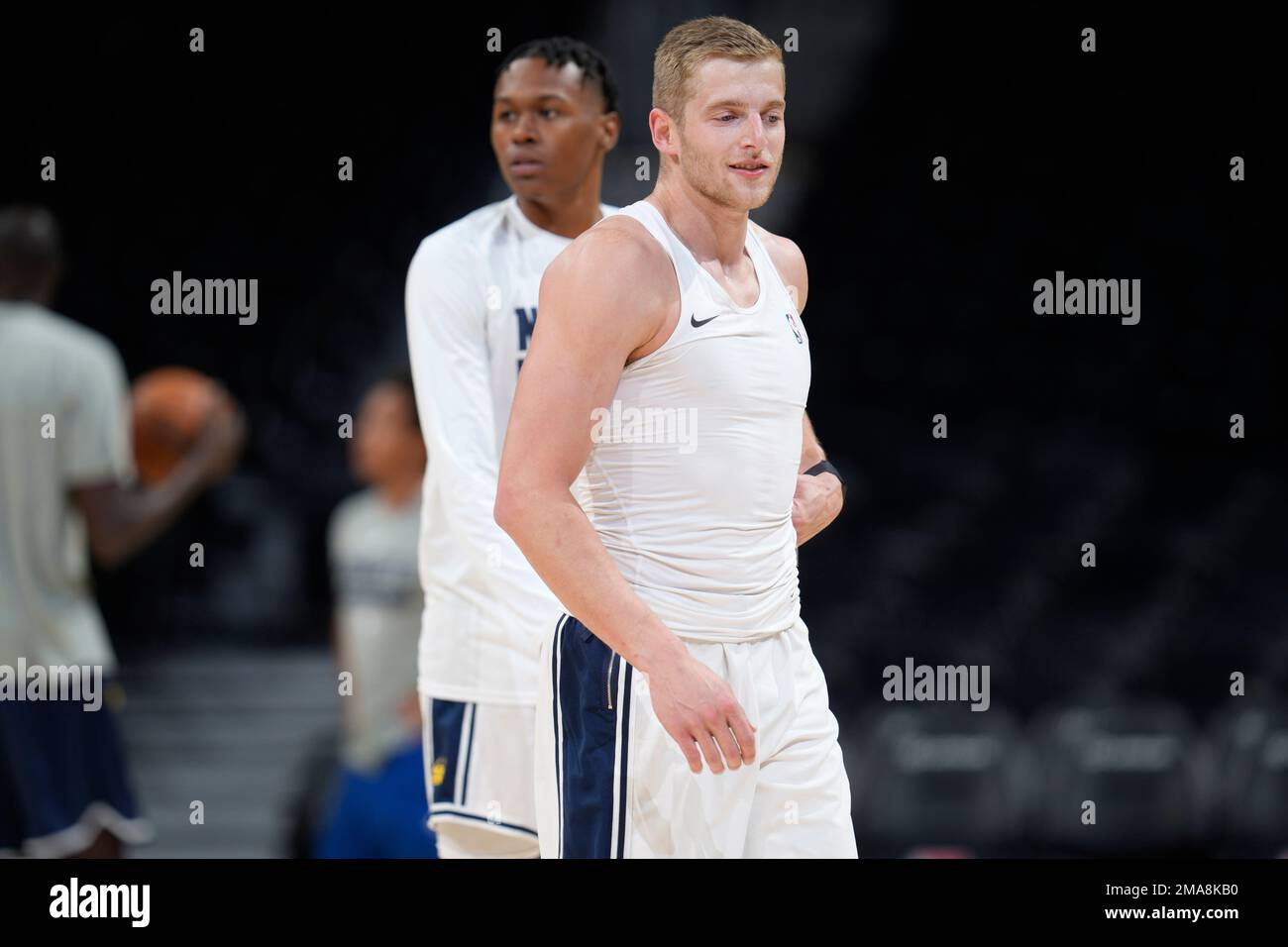 Denver Nuggets forward Jack White (10) in the second half of an NBA  basketball game Wednesday, Oct. 26, 2022, in Denver. (AP Photo/David  Zalubowski Stock Photo - Alamy