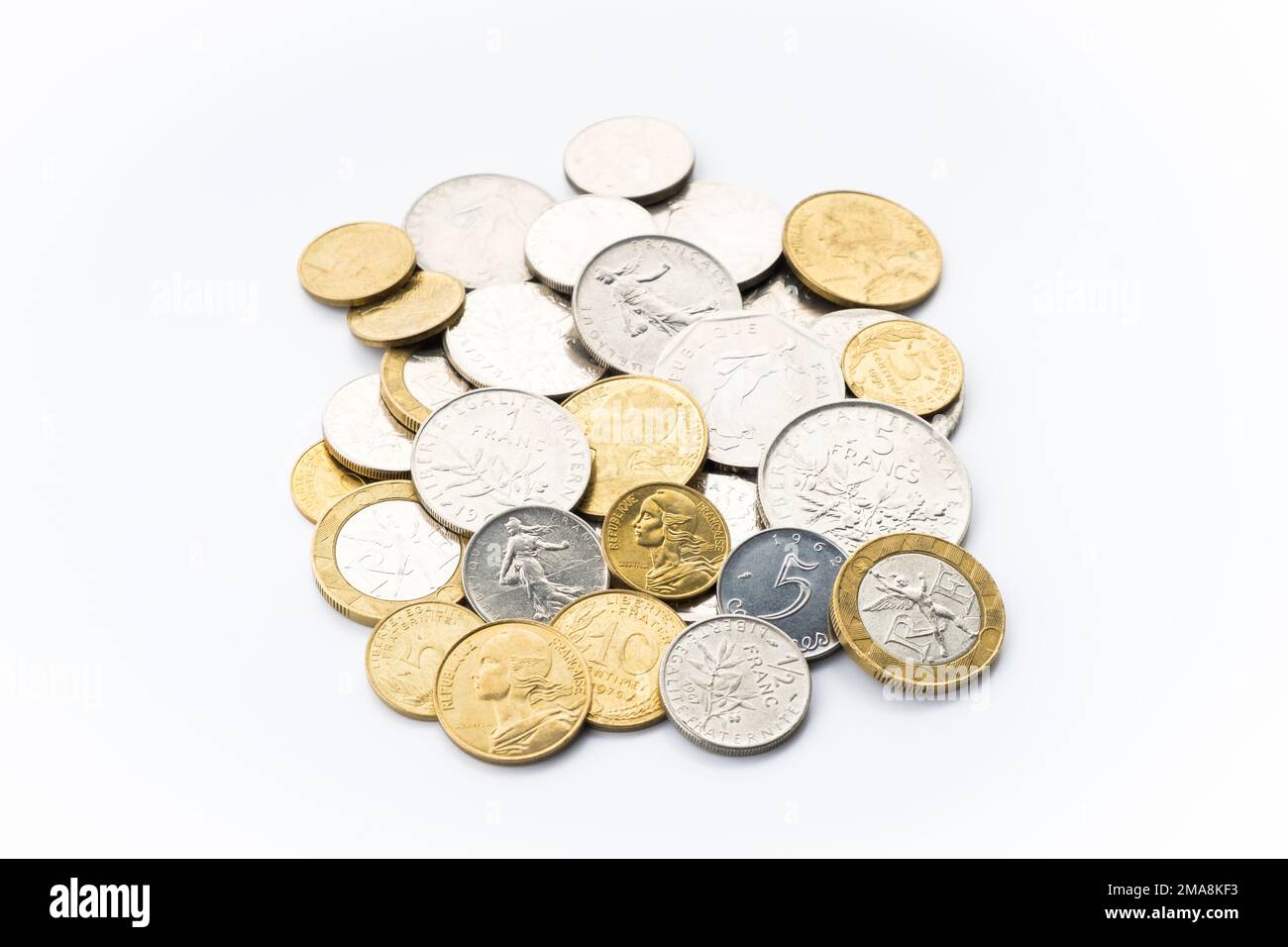 Ancient coins of France. Current money of the French Republic Stock