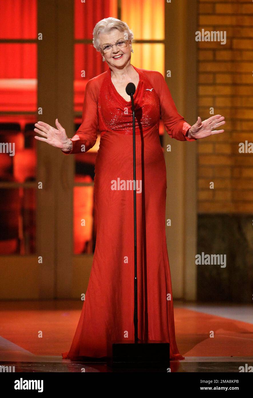 FILE - Angela Lansbury appears on stage at the 61st Annual Tony Awards ...