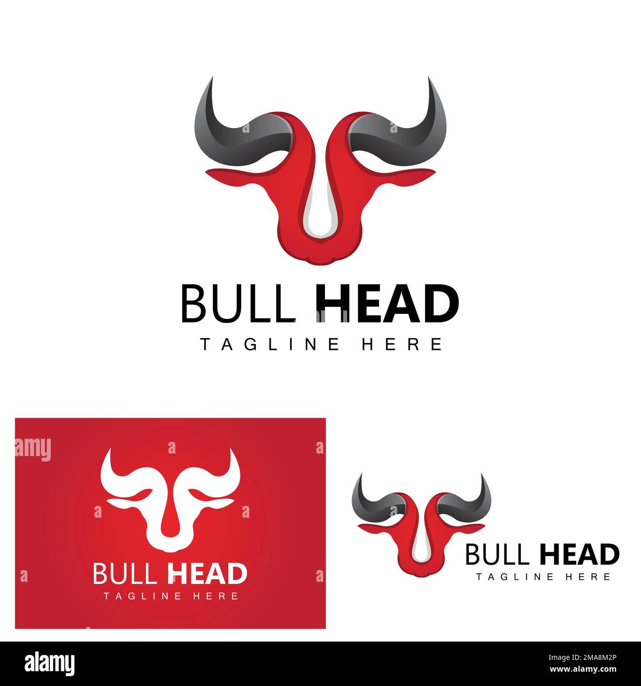 Bull Head Logo, Farm Animal Vector, Livestock Illustration, Company