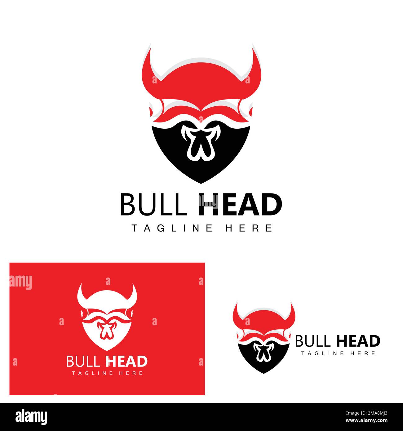 Bull Head Logo, Farm Animal Vector, Livestock Illustration, Company