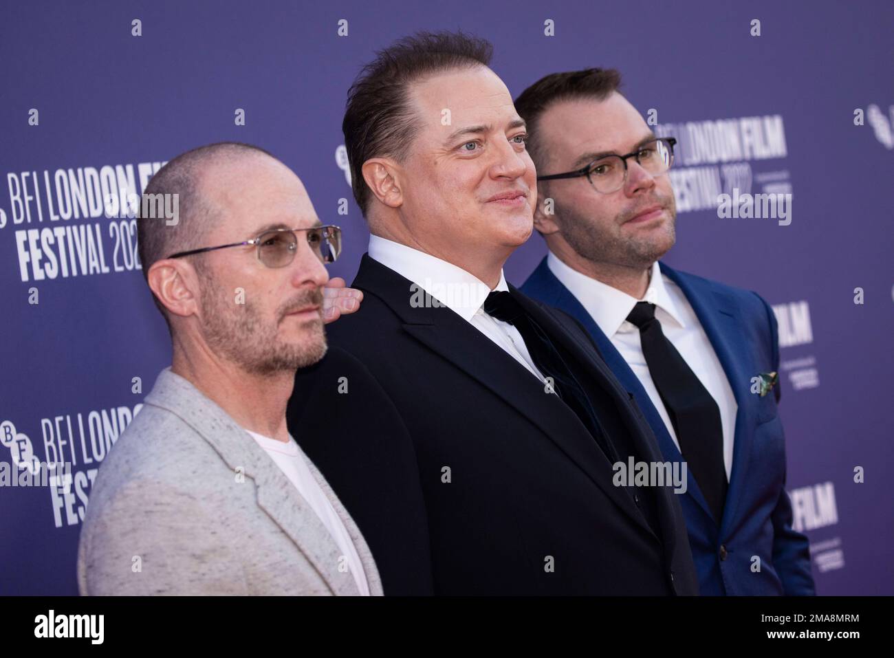 Director Darren Aronofsky, from left, Brendan Fraser and screenwriter(02)