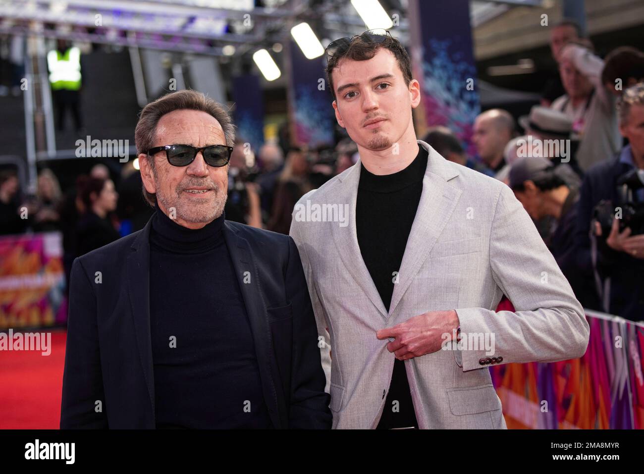 Samuel Lindsay Stevenson And Robert Lindsay Pose For Photographers Upon