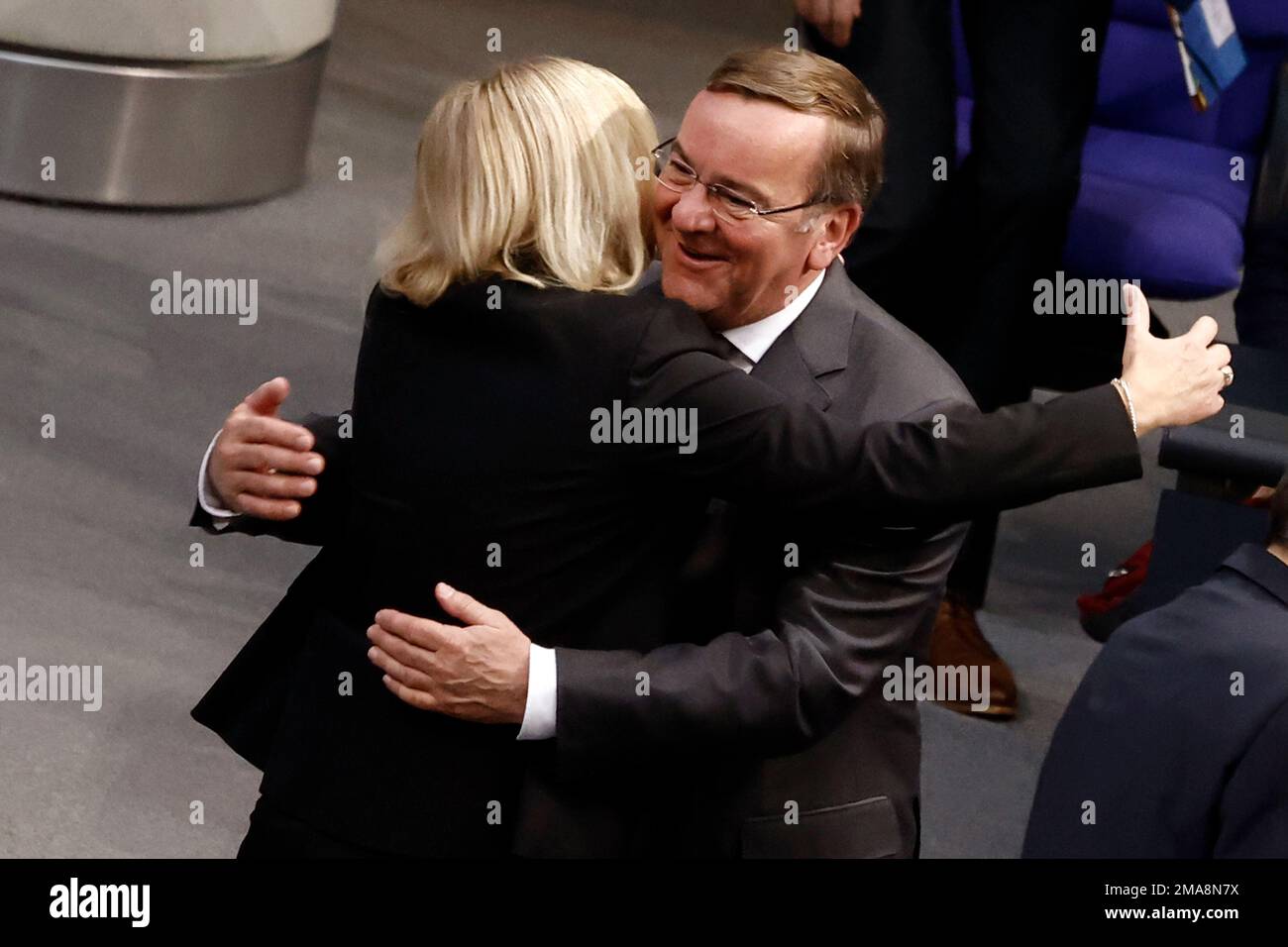 Berlin, Germany. 19th Jan, 2023. Nancy Faeser (l, SPD), Federal ...