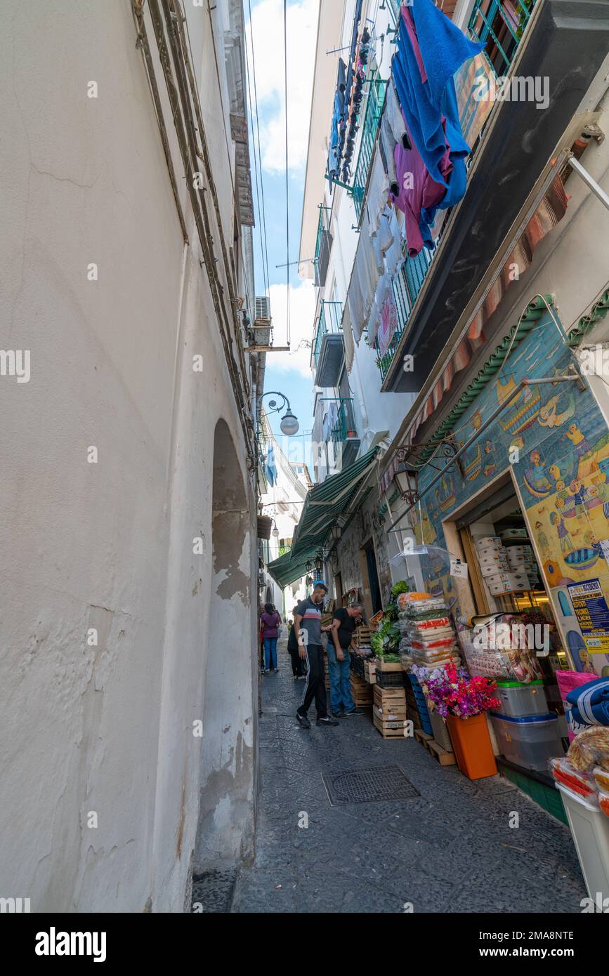 The narrow alleys of the small towns along the Costiera Amalfitana (Campania, Italy) Stock Photo