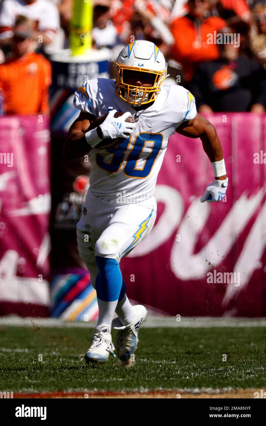Los Angeles Chargers running back Austin Ekeler (30) runs with the ball