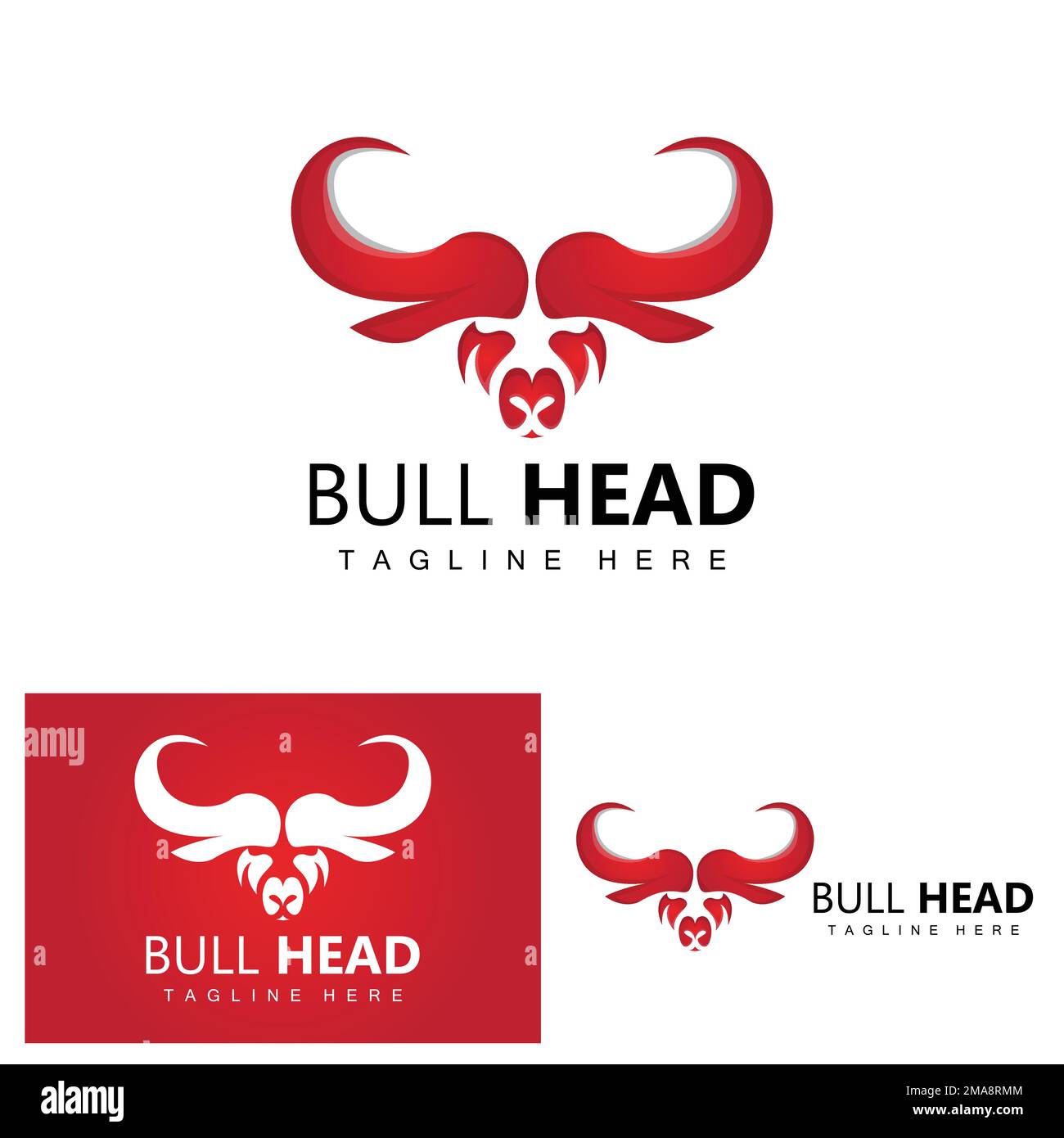Bull Head Logo, Farm Animal Vector, Livestock Illustration, Company