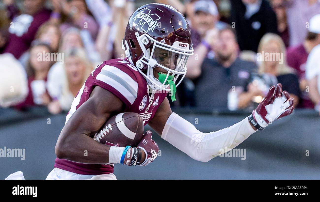 Mississippi State cornerback Emmanuel Forbes (13) during an NCAA