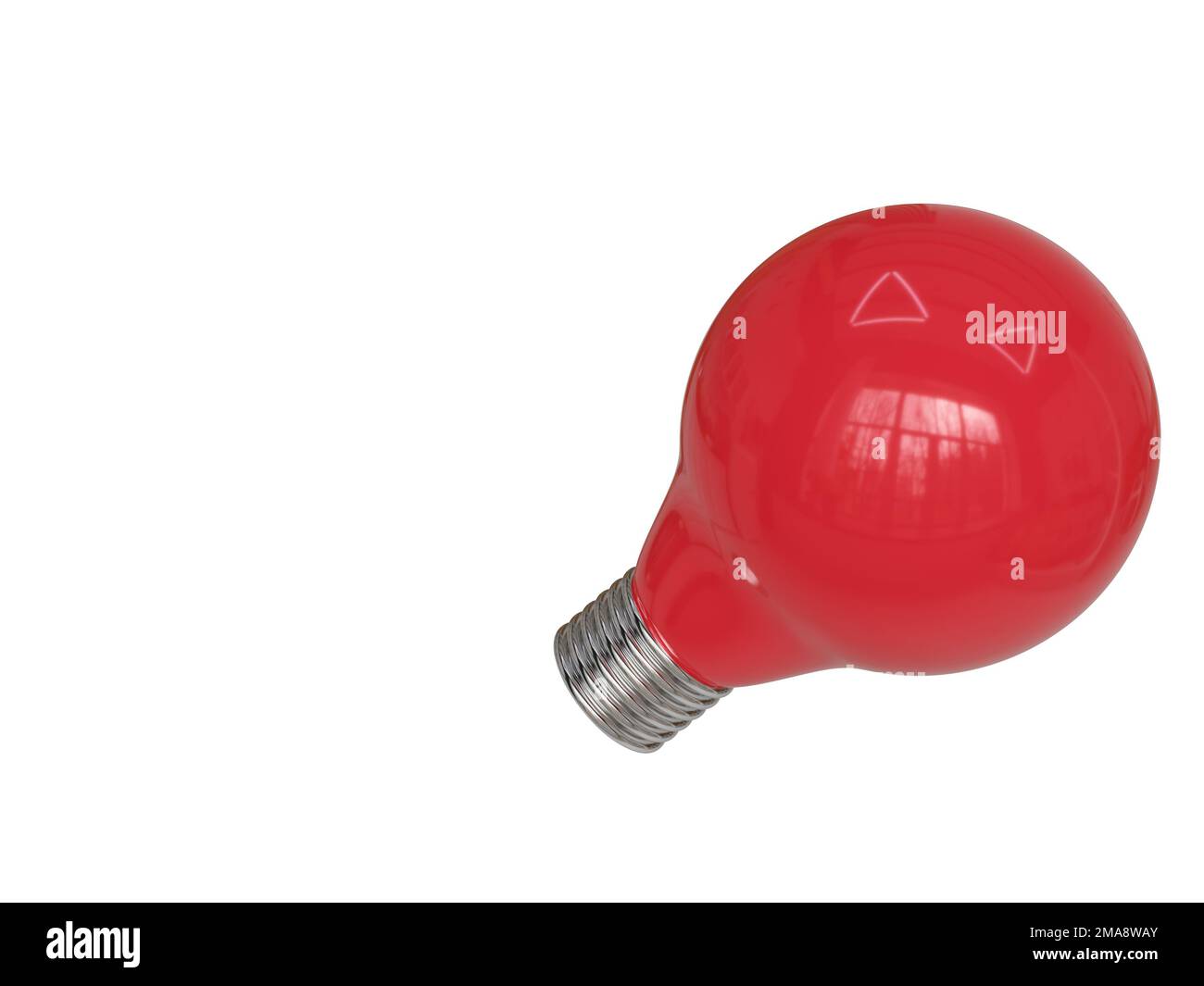 Red light bulb. 3d render Stock Photo Alamy