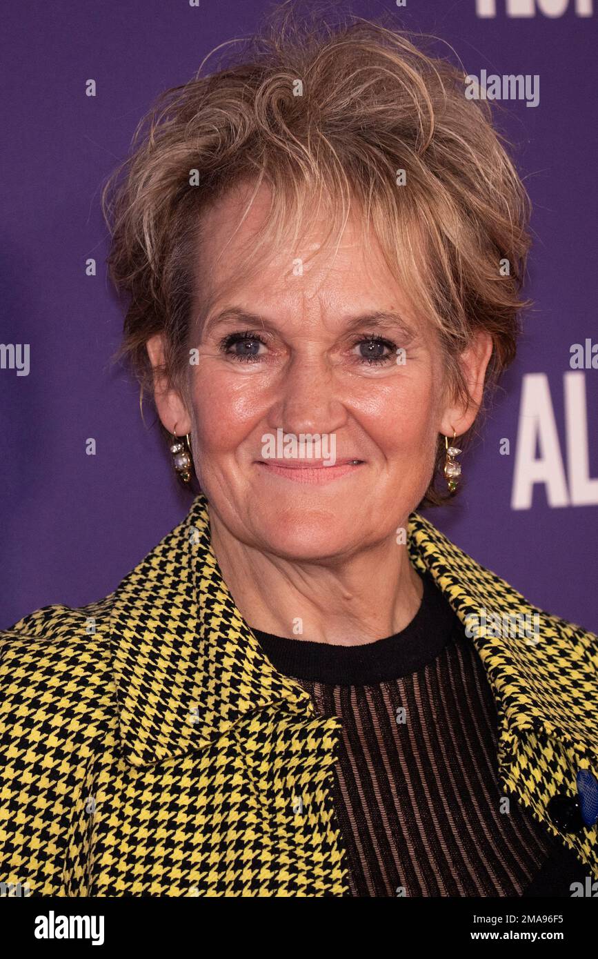 Lorraine Ashbourne poses for photographers upon arrival for the