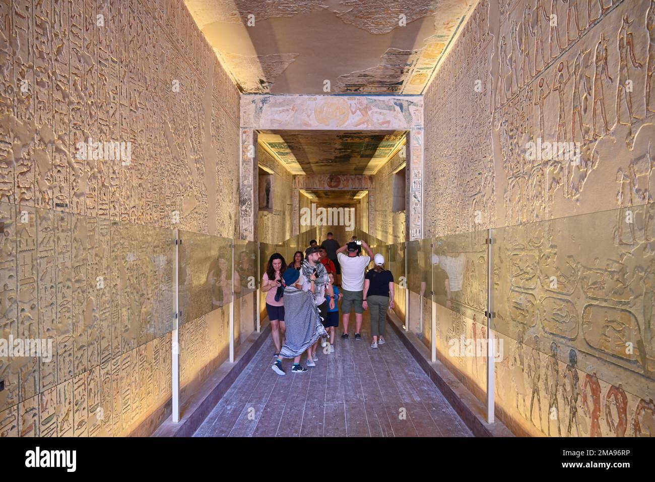 Eingang, Korridor, Grab Ramses IX, KV 6, Tal der Könige, Theben-West, Ägypten Stock Photo