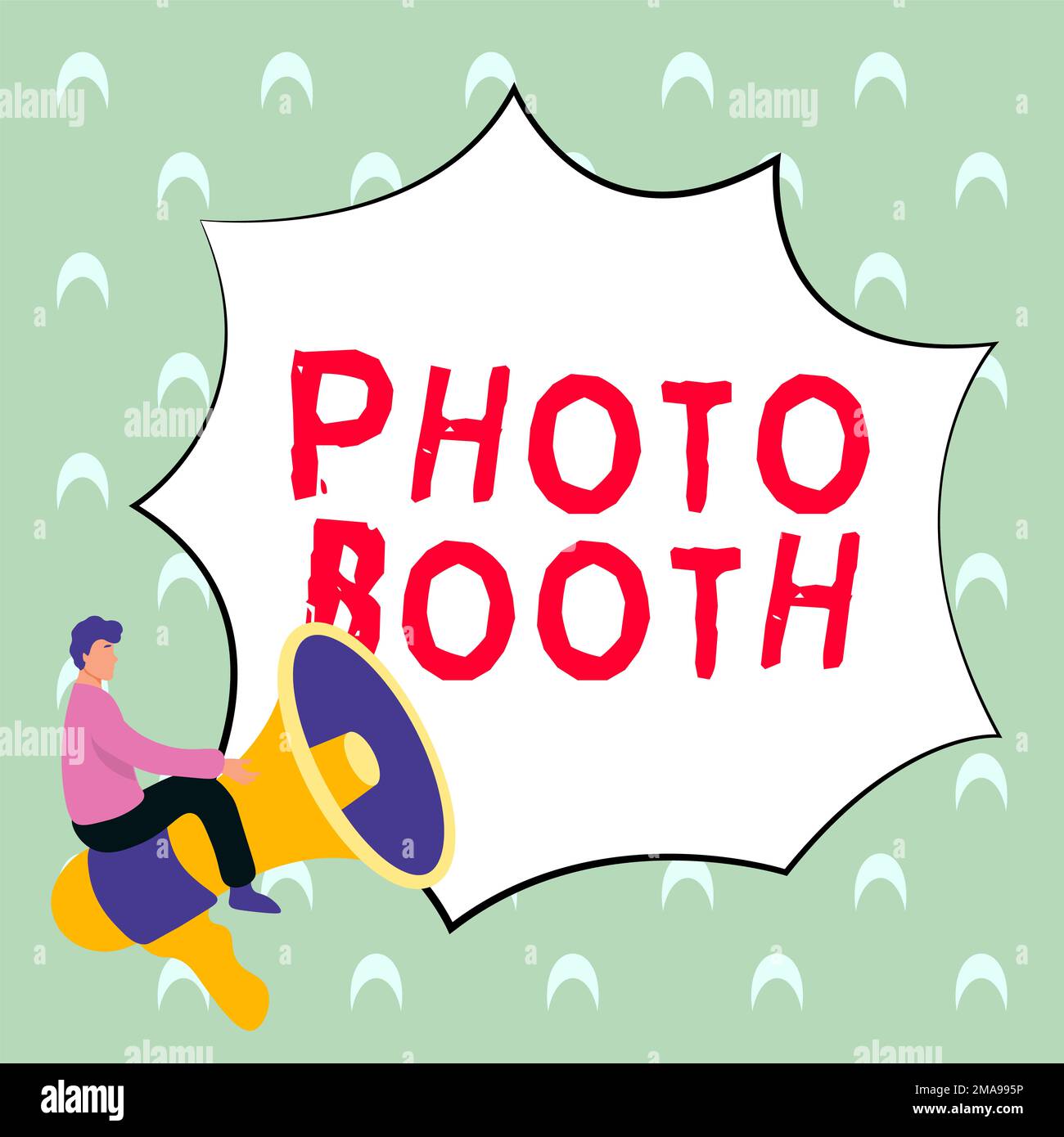 Text Sign Showing Photo Booth. Concept Meaning Form of Photo Sharing and  Publishing in the Format of a Blog Stock Illustration - Illustration of  concept, workplace: 264982580