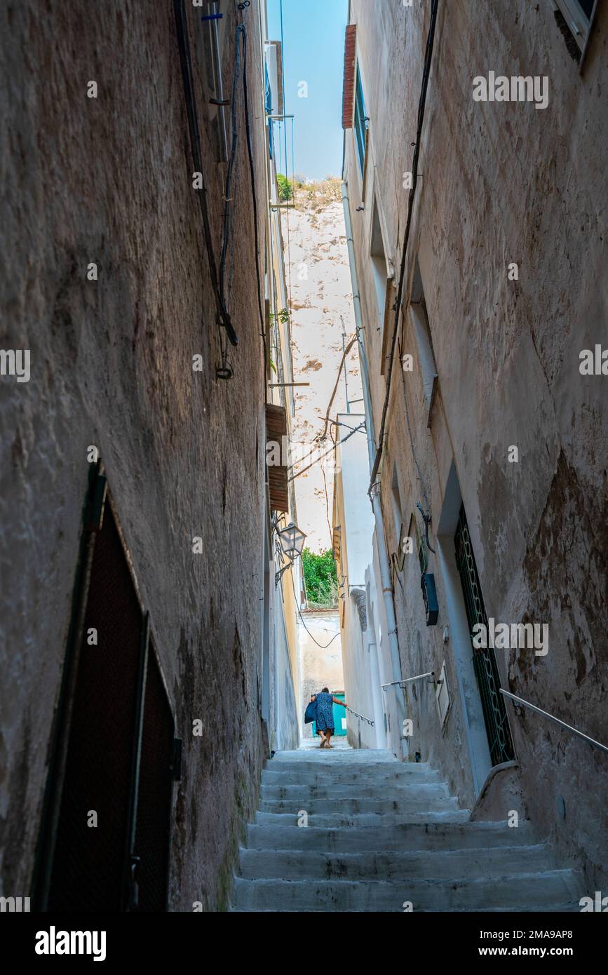 The narrow alleys of the small town of Atrani along the Costiera Amalfitana (Campania, Italy) Stock Photo