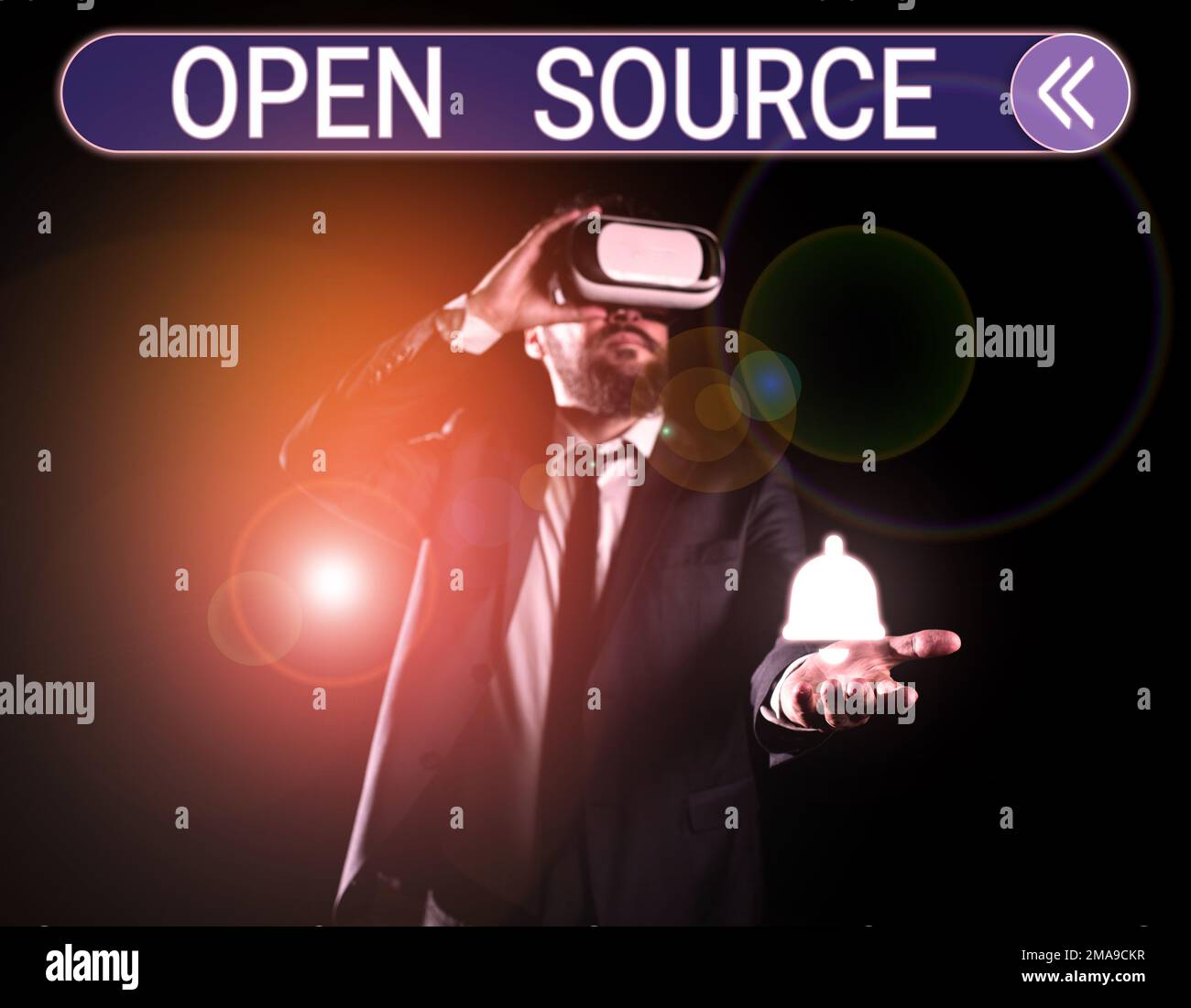 Conceptual display Open Source. Business concept denoting software which original source code freely available Stock Photo