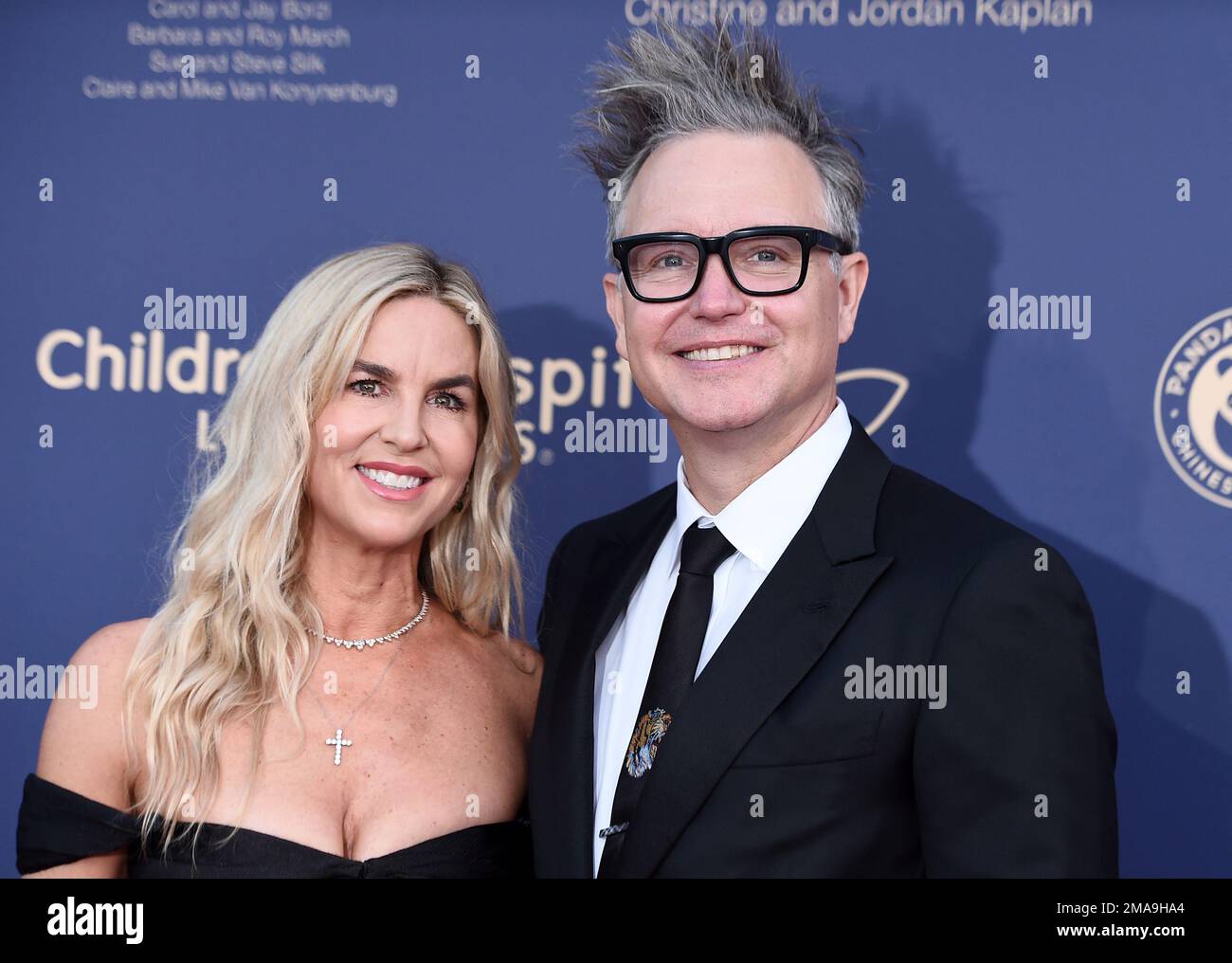 Mark Hoppus, right, and Skye Hoppus arrive at the 2022 Children's Hospital Los Angeles Gala