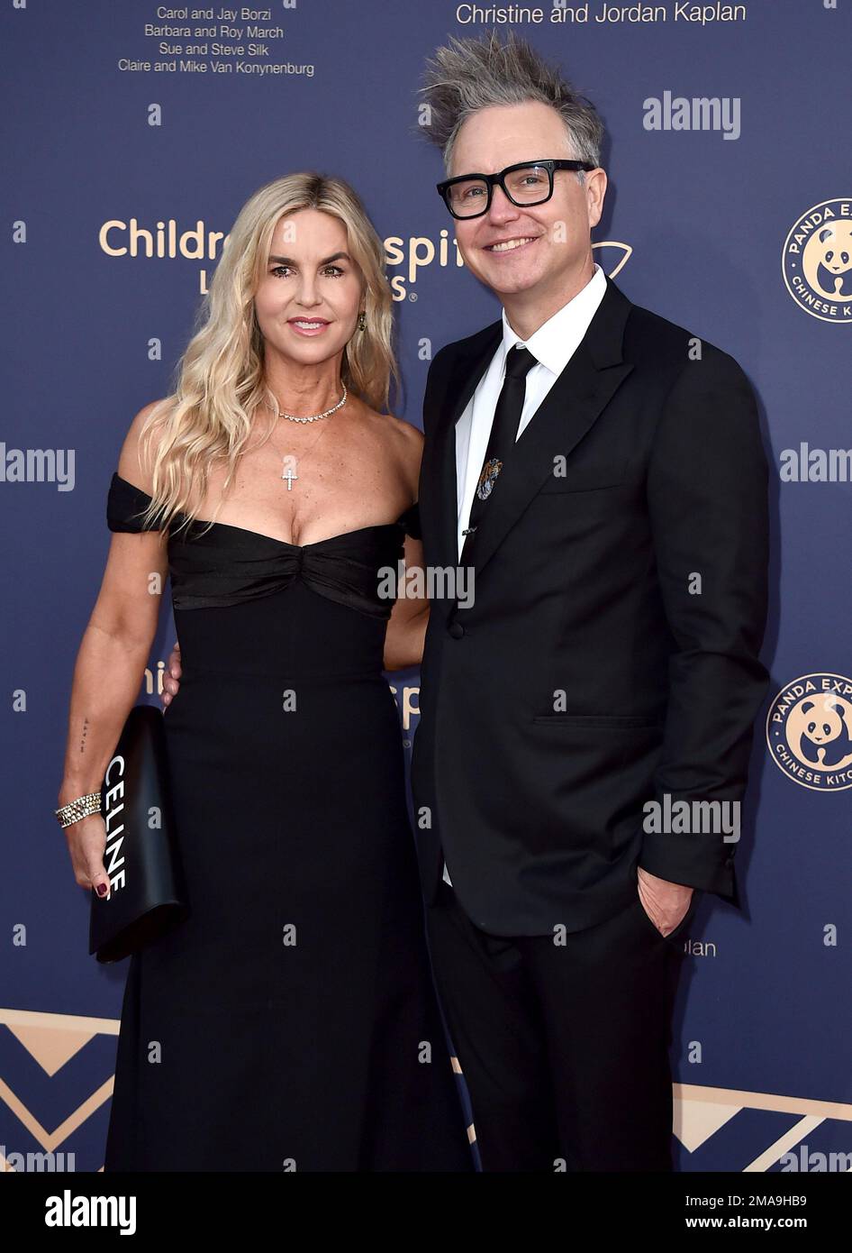 Mark Hoppus, right, and Skye Hoppus arrive at the 2022 Children's Hospital Los Angeles Gala