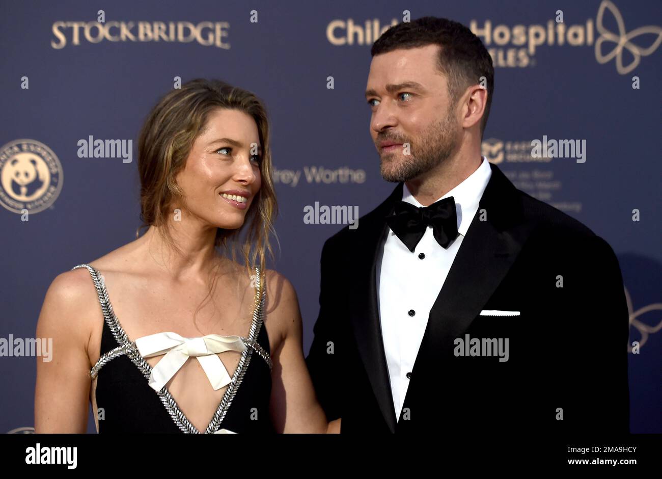 Jessica Biel and Justin Timberlake arrive at the 2022 Children's