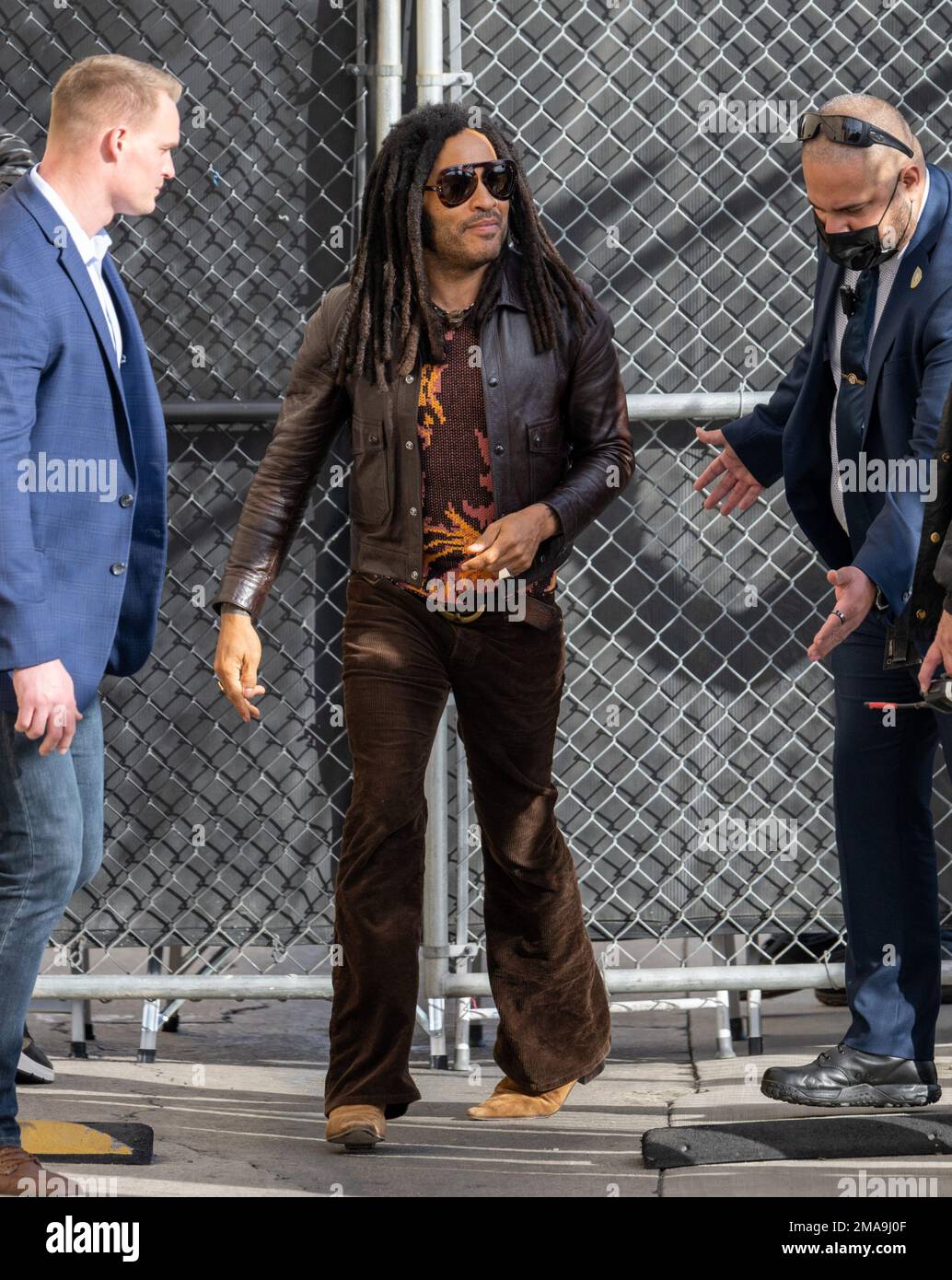 Los Angeles, California, USA. 18th January, 2023. Lenny Kravitz seen at Jimmy Kimmel Live! in Los Angeles, California. January 18, 2023. Credit: BauerGriffin/MediaPunch Credit: MediaPunch Inc/Alamy Live News Stock Photo