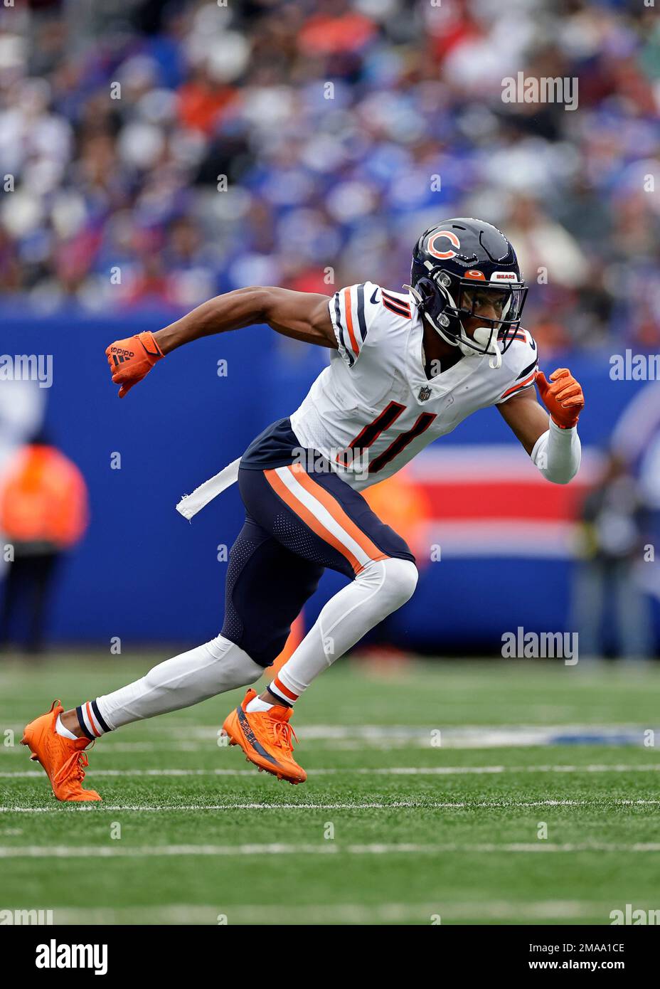 Chicago Bears wide receiver Darnell Mooney (11) runs against the