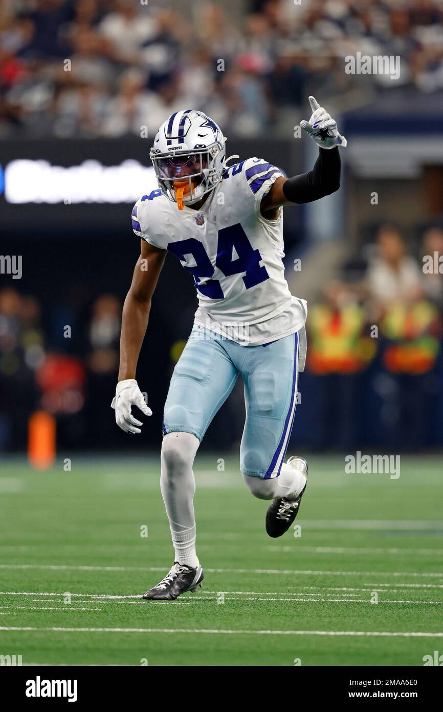 Dallas Cowboys safety Israel Mukuamu (24) in action during an NFL football  game against the Washington Commanders, Sunday, Oct. 2, 2022, in Arlington.  (AP Photo/Tyler Kaufman Stock Photo - Alamy