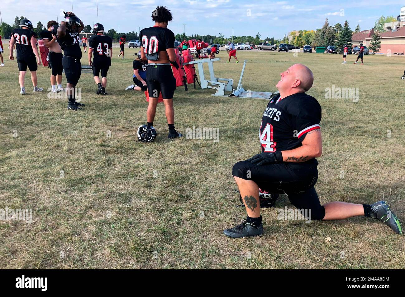 Ray Ruschel, a 49yearold freshman football player for the North