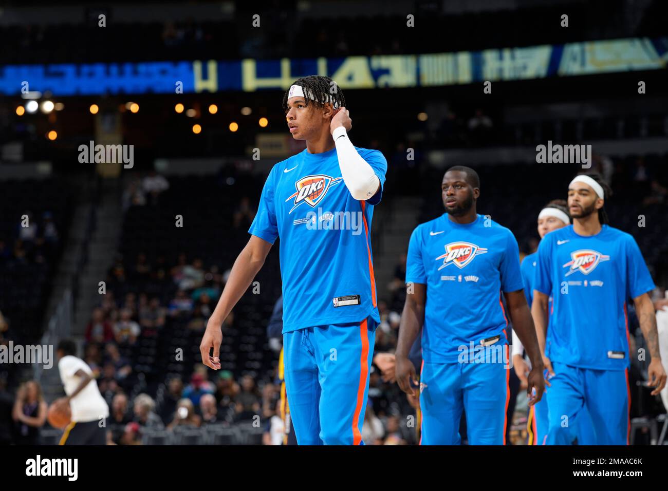 Memphis Grizzlies forward Kenneth Lofton Jr. (6) in the second half of an  NBA basketball game Friday, March 3, 2023, in Denver. (AP Photo/David  Zalubowski Stock Photo - Alamy