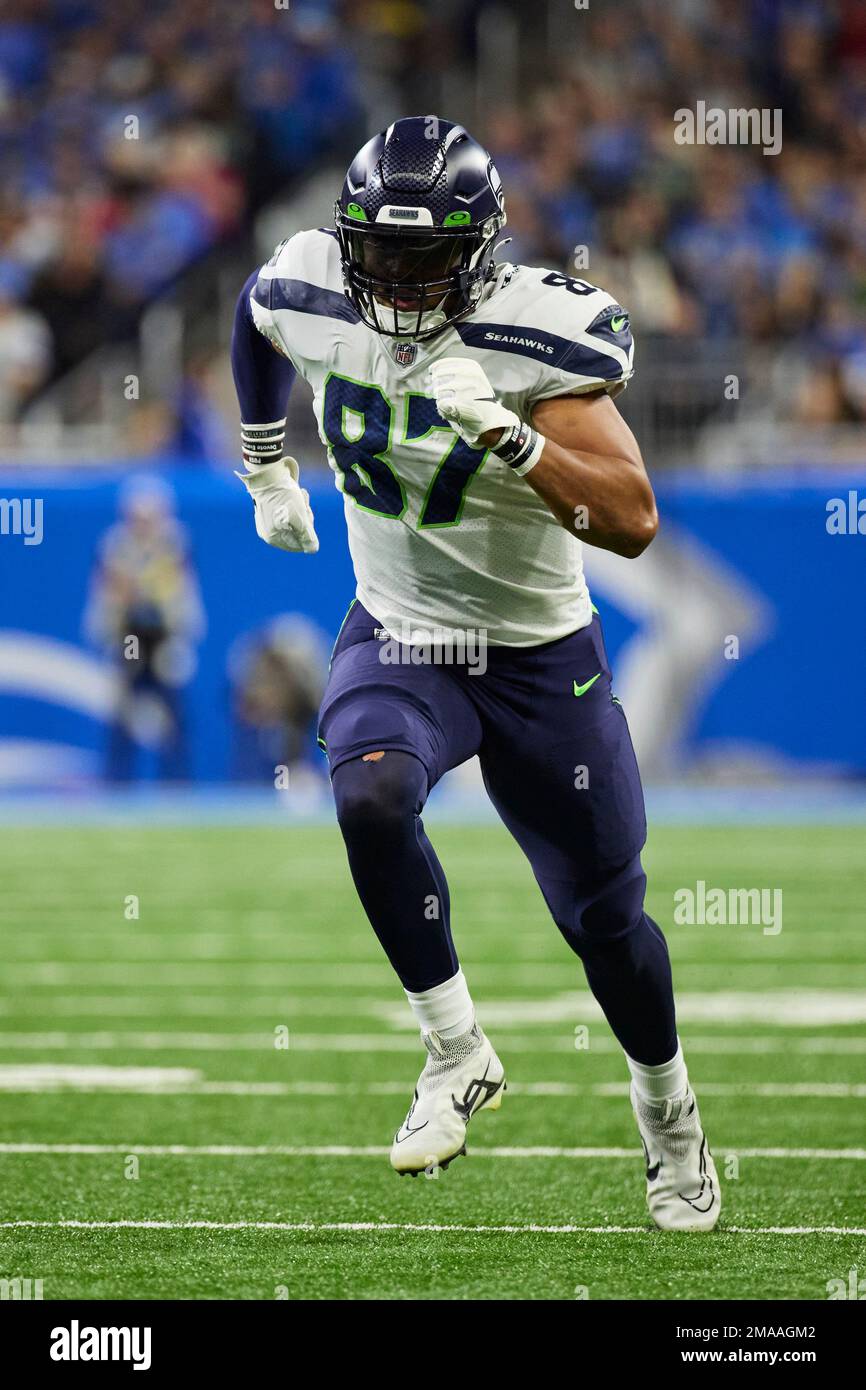 Seattle Seahawks tight end Noah Fant (87) during an NFL football