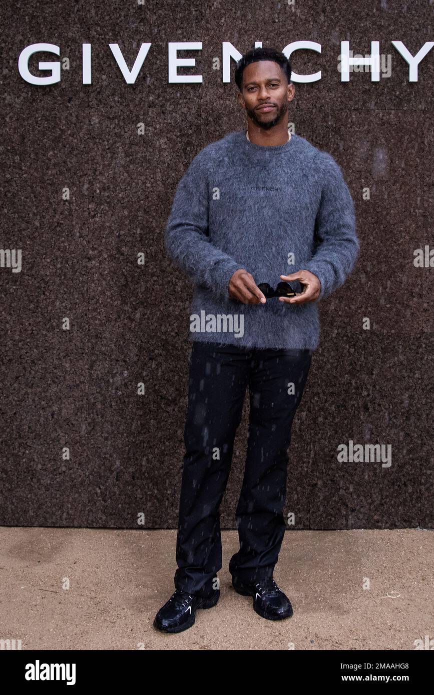 Victor Cruz poses for photographers upon arrival for the Givenchy  ready-to-wear Spring/Summer 2023 fashion collection presented Sunday, Oct.  2, 2022 in Paris. (Photo by Vianney Le Caer/Invision/AP Stock Photo - Alamy