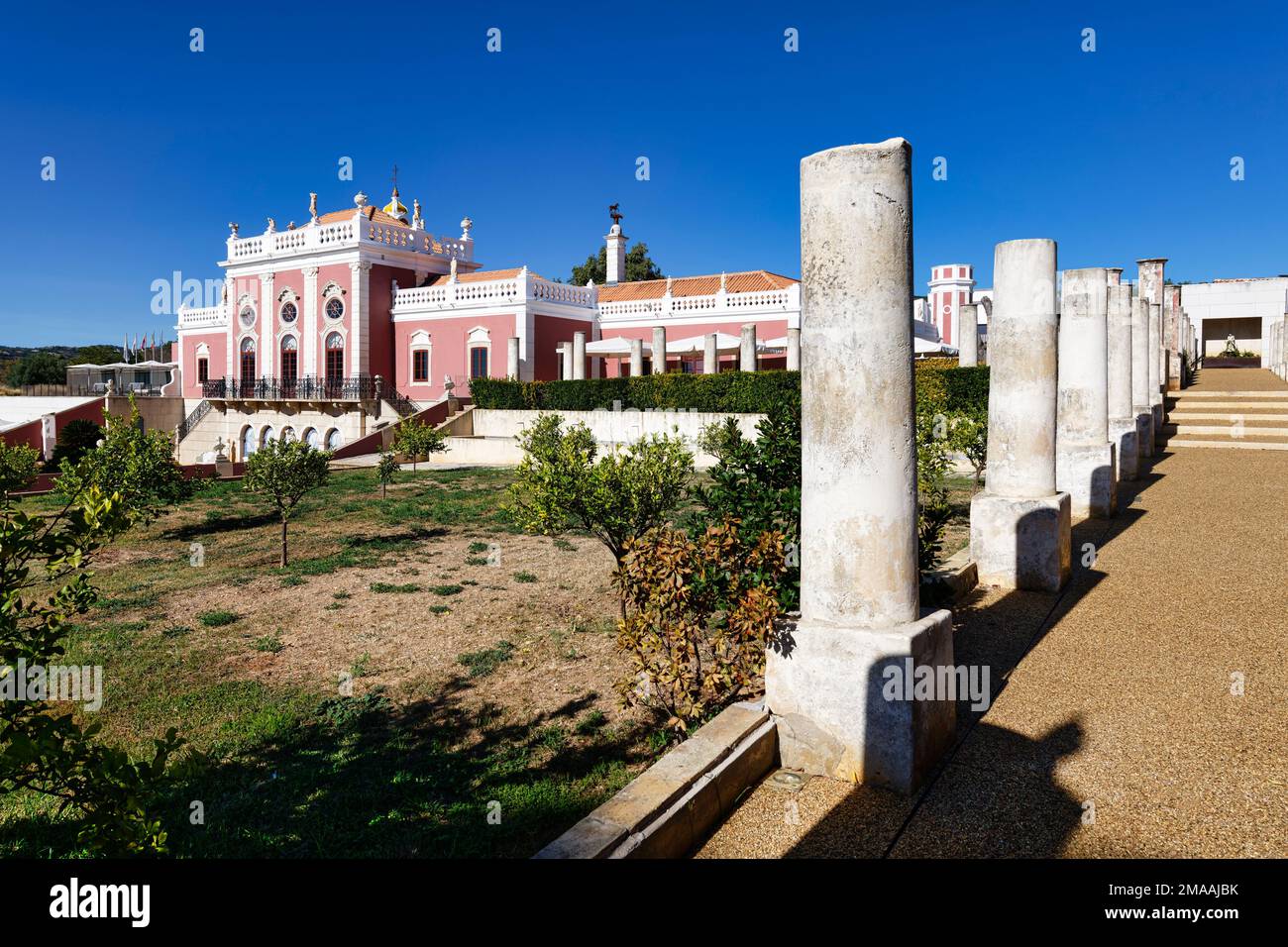Estoi Palace, Estoi, Loule, Faro district, Algarve, Portugal Stock Photo