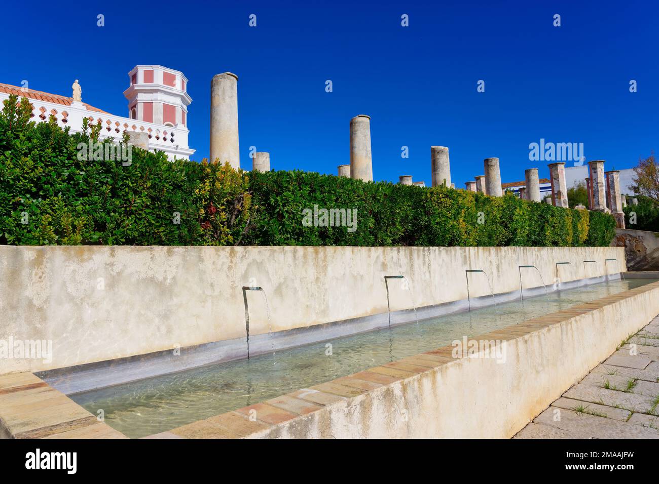 Garden Pond, Estoi Palace, Estoi, Loule, Faro district, Algarve, Portugal Stock Photo