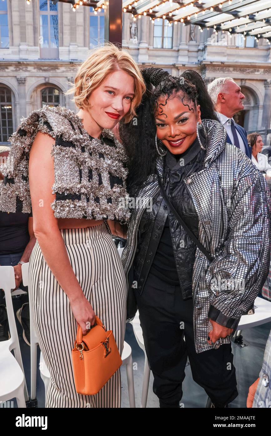 Lea Seydoux and Janet Jackson arrive for the Louis Vuitton ready-to-wear  Spring/Summer 2023 fashion collection presented Tuesday, Oct. 4, 2022 in  Paris. (Photo by Vianney Le Caer/Invision/AP Stock Photo - Alamy