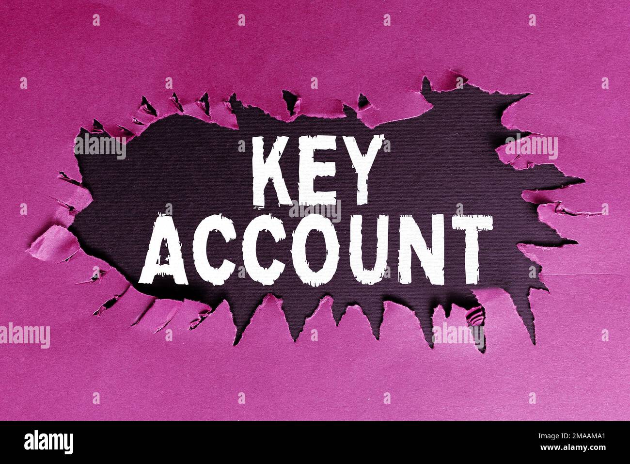 Sign displaying Key Account. Conceptual photo individual approach of ...