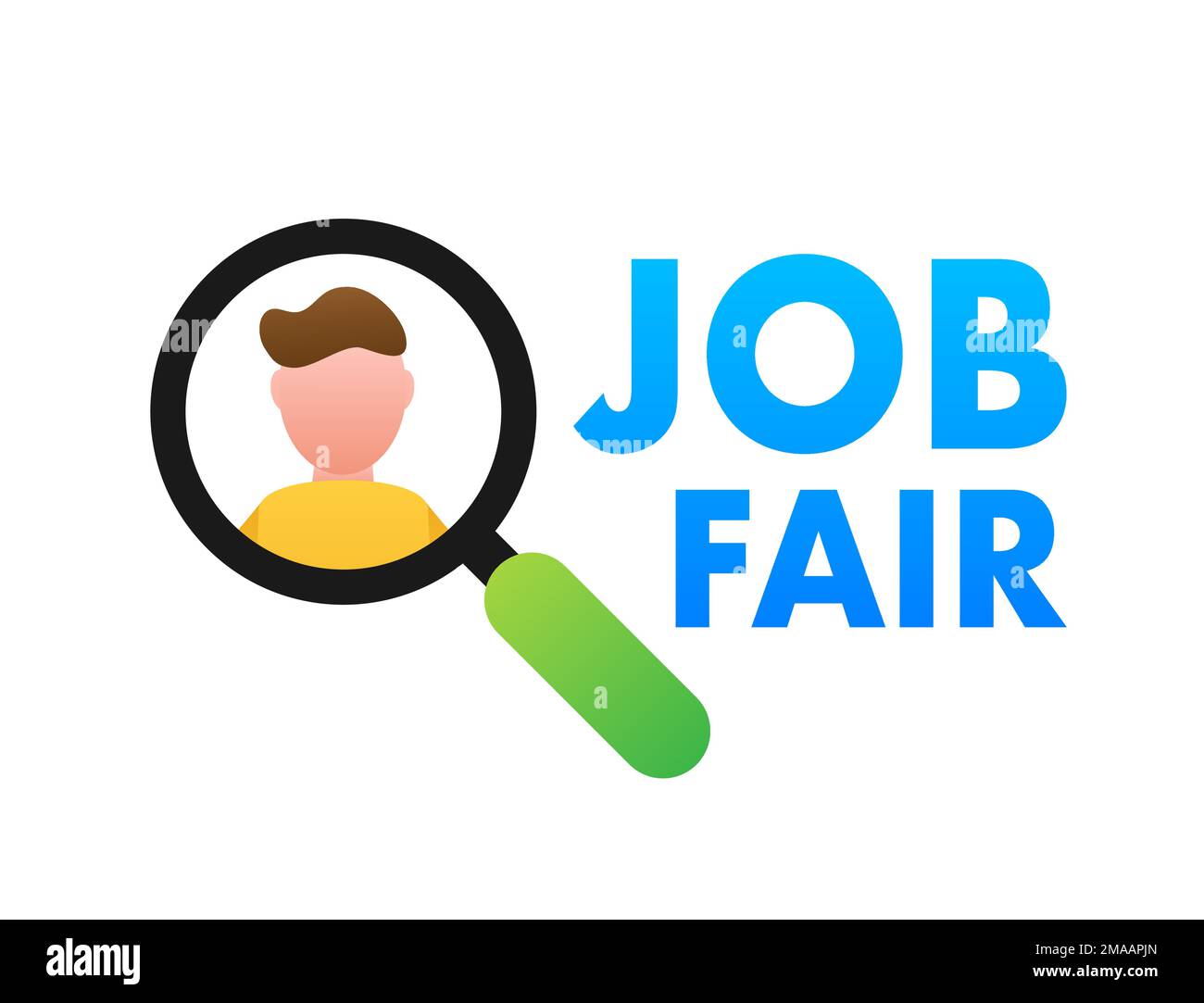 Job Fair sign, label. Vector stock illustration Stock Vector Image