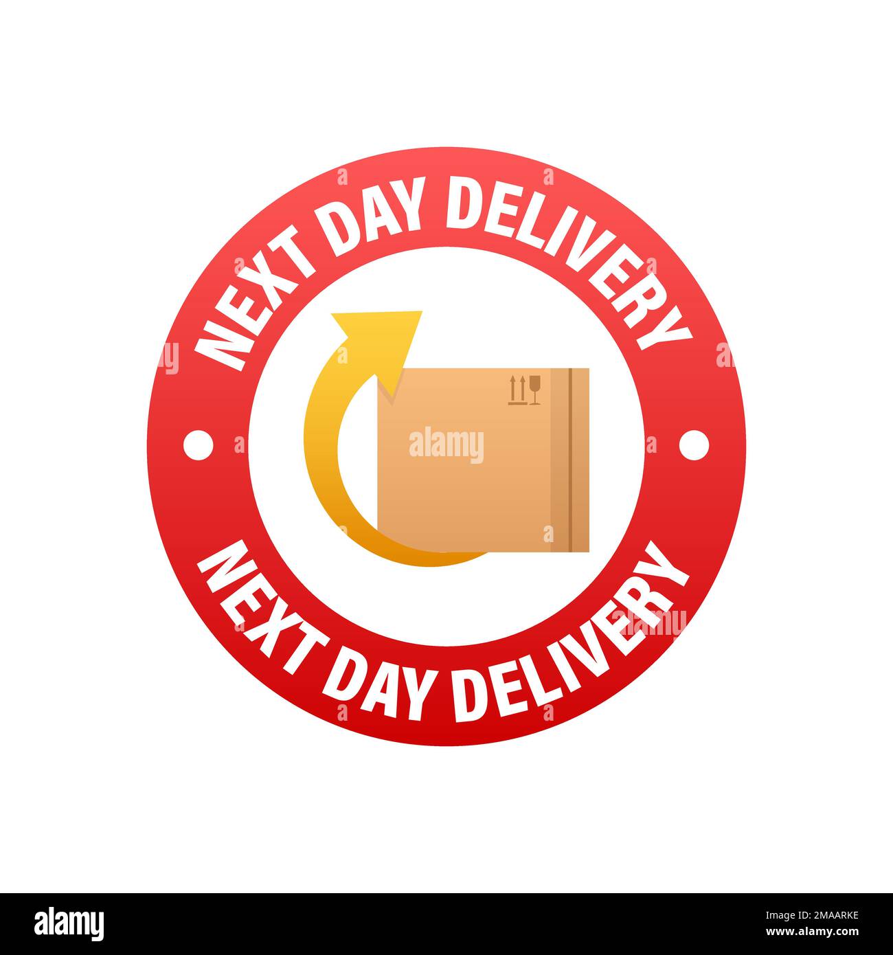 Next day delivery sign, label. Vector stock illustration Stock Vector