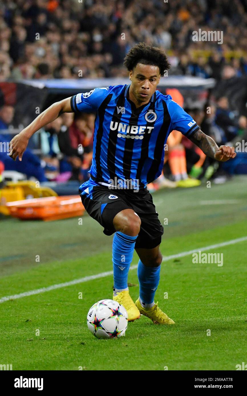 Brugge's Tajon Buchanan in action during the Champions League Group B