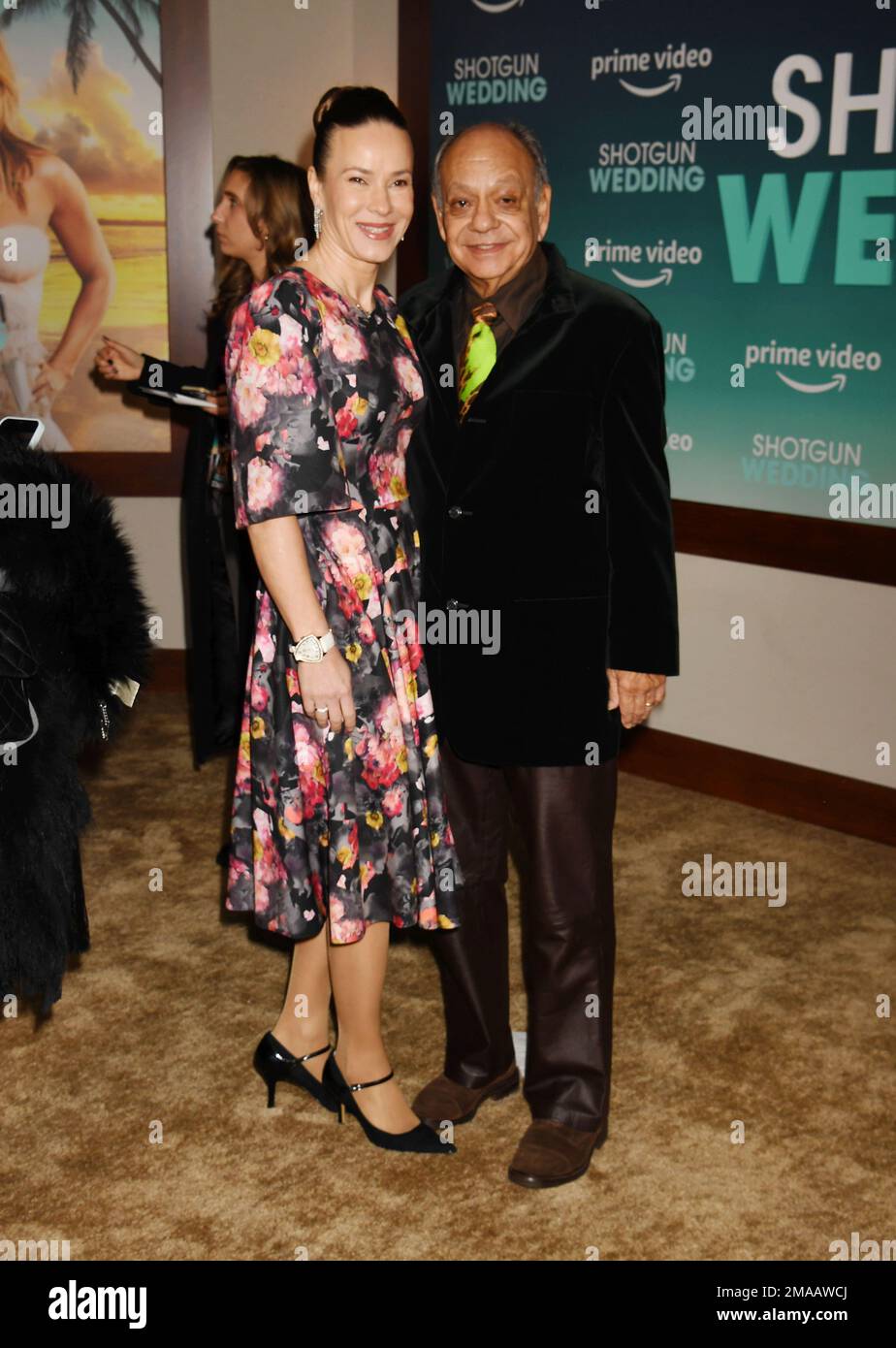 HOLLYWOOD, CA - JANUARY 18: (L-R) Natasha Rubin and Cheech Marin attend